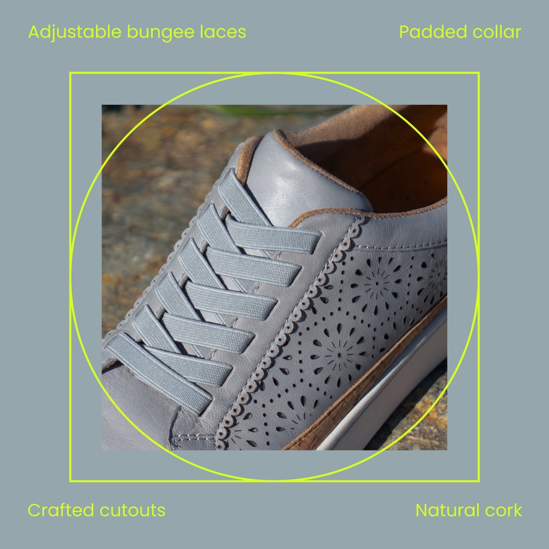 Earth Kristal Cork-Cushioned Arch Support Women's Sneaker - Light Blue - 2