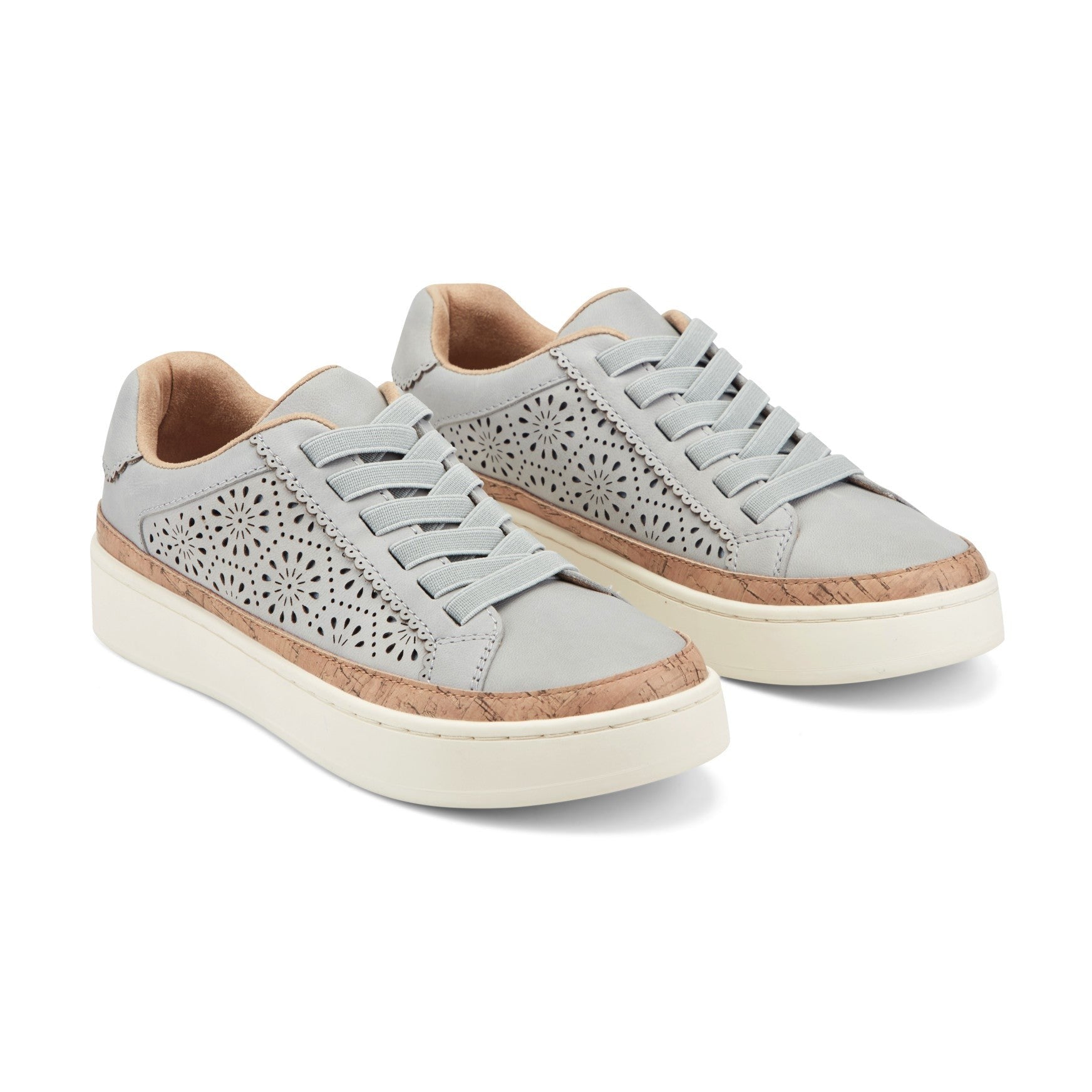 Earth Kristal Cork-Cushioned Arch Support Women's Sneaker - Light Blue - 3