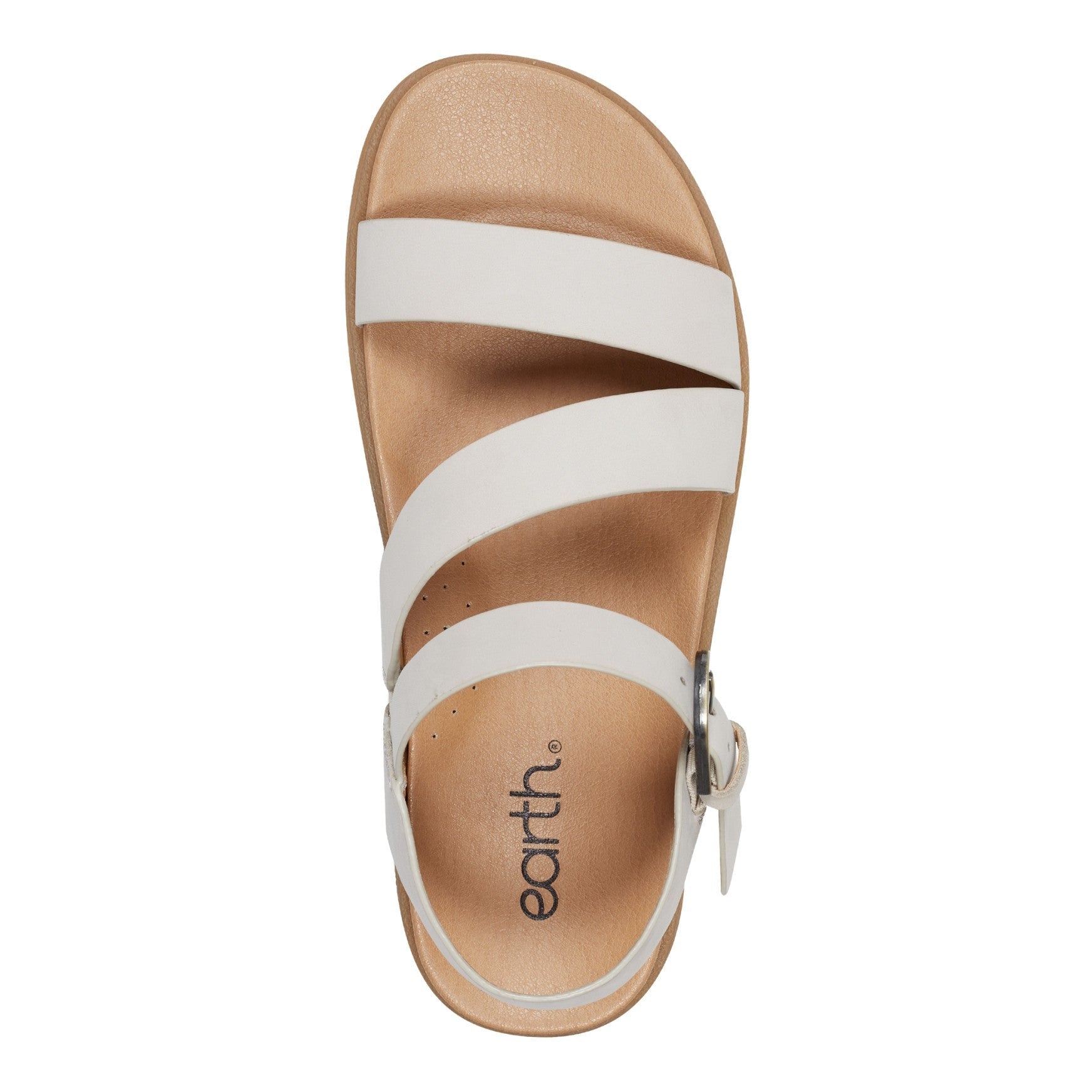 Earth Lainey Cushioned Arch Support Strappy Women's Sandal - Ivory - 5