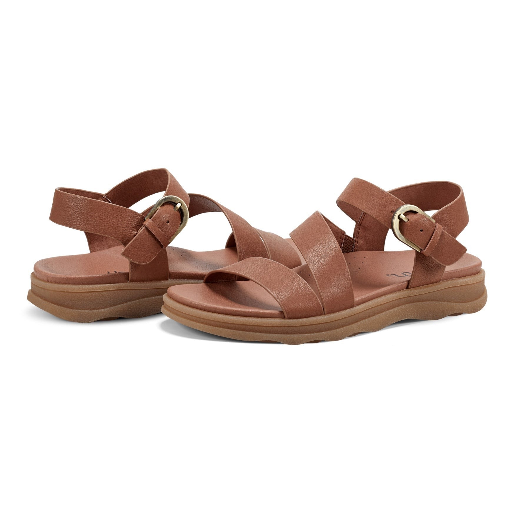 Earth Lainey Cushioned Arch Support Strappy Women's Sandal - Medium Natural - 7
