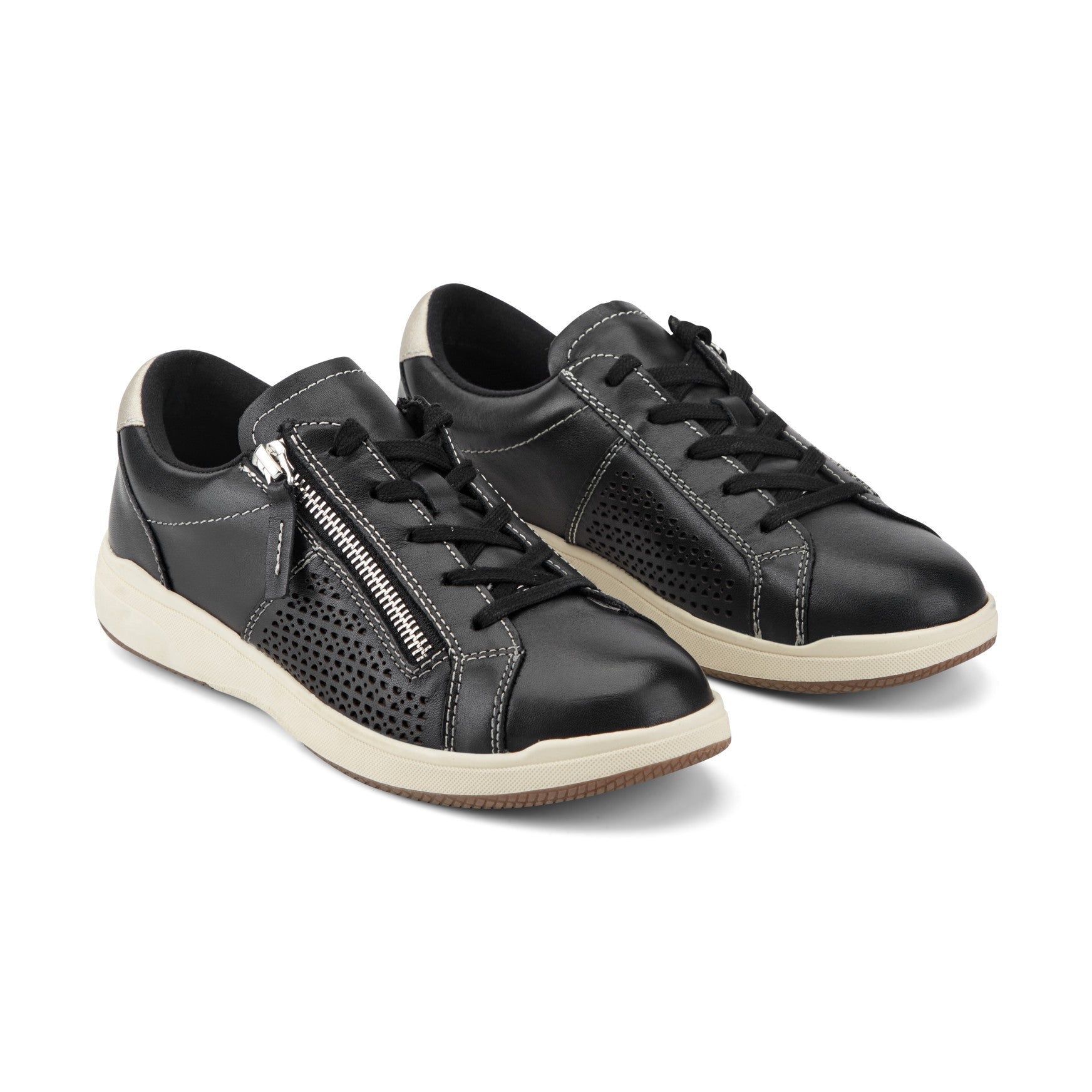Earth Netta Cushioned Lace-up Women's Sneaker - Black - 2