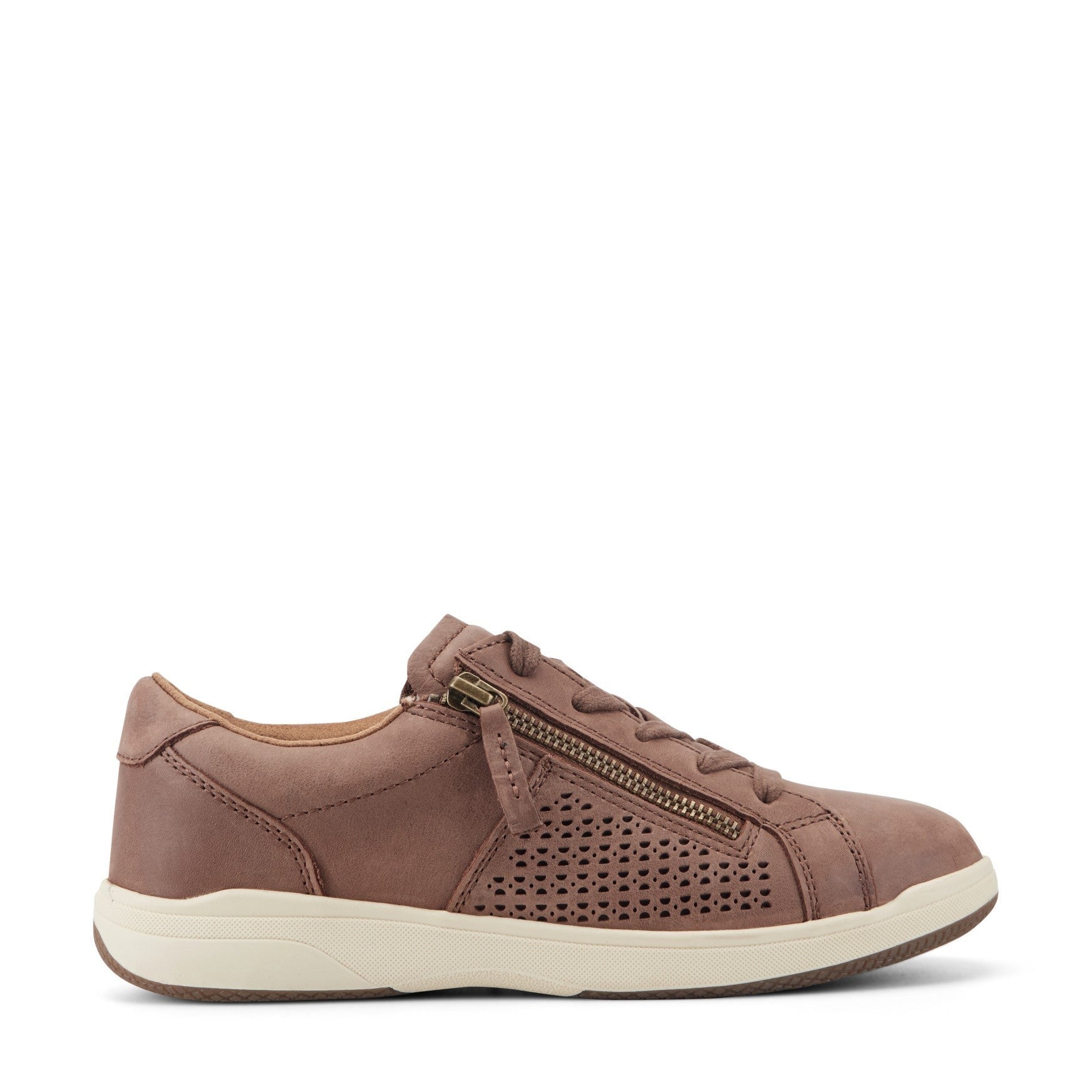 Earth Netta Cushioned Lace-up Women's Sneaker - Dark Natural Leather - 1