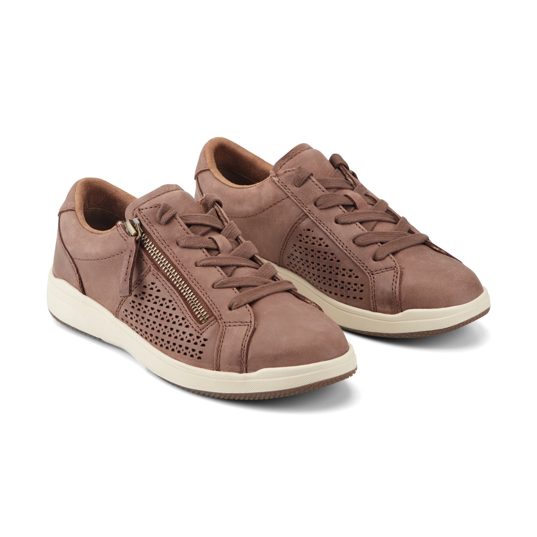 Earth Netta Cushioned Lace-up Women's Sneaker - Dark Natural Leather - 2