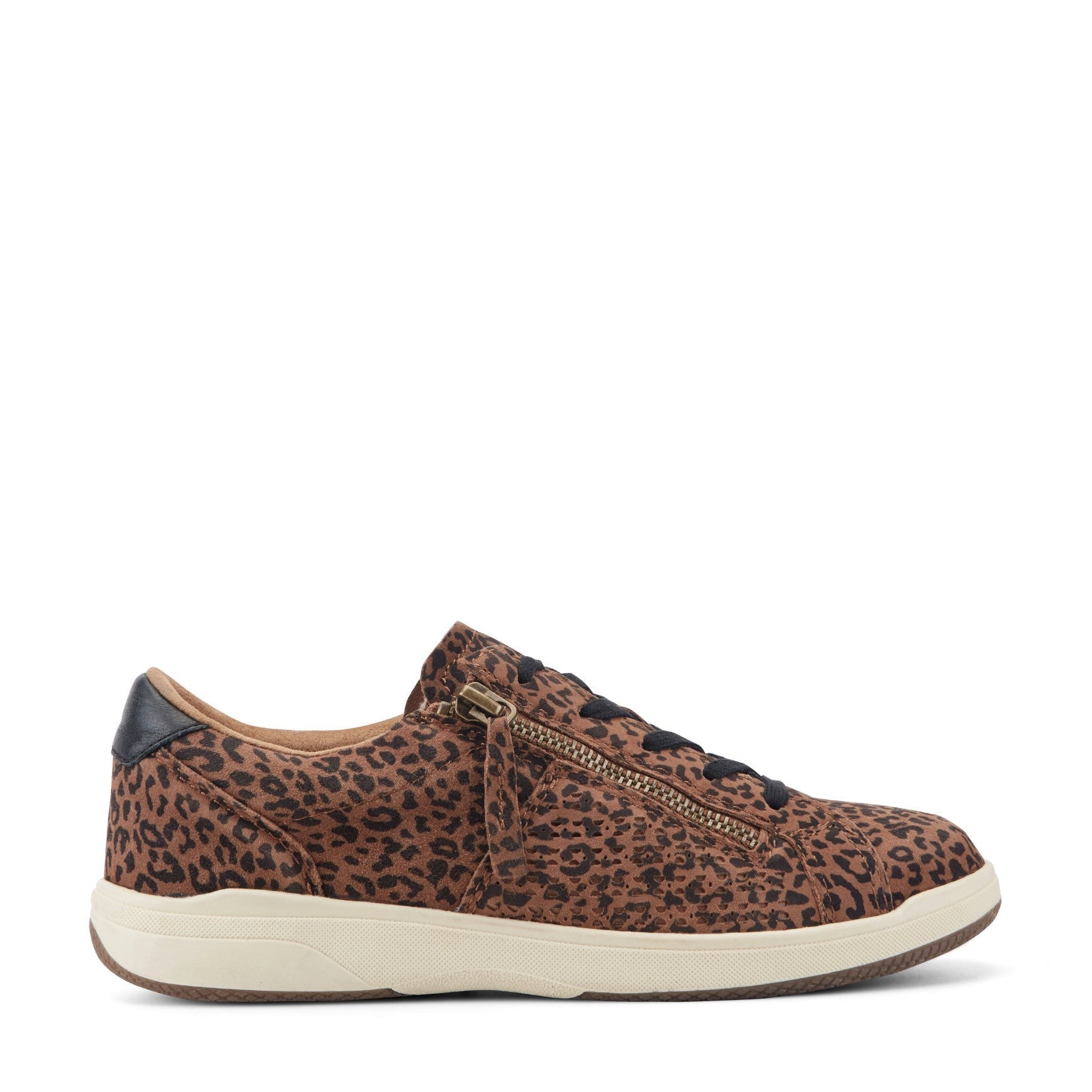 Earth Netta Cushioned Lace-up Women's Sneaker - Leopard Suede - 1