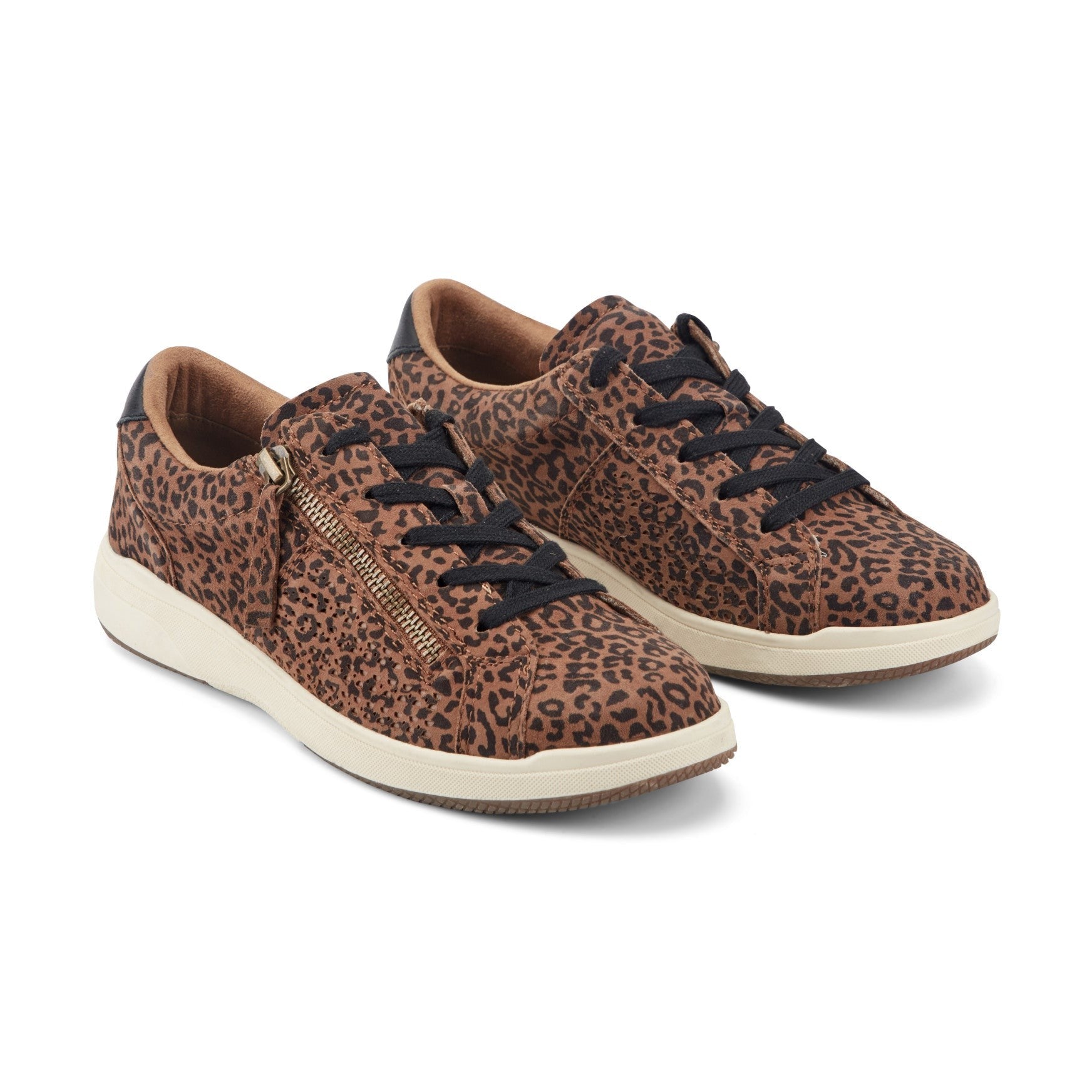 Earth Netta Cushioned Lace-up Women's Sneaker - Leopard Suede - 2