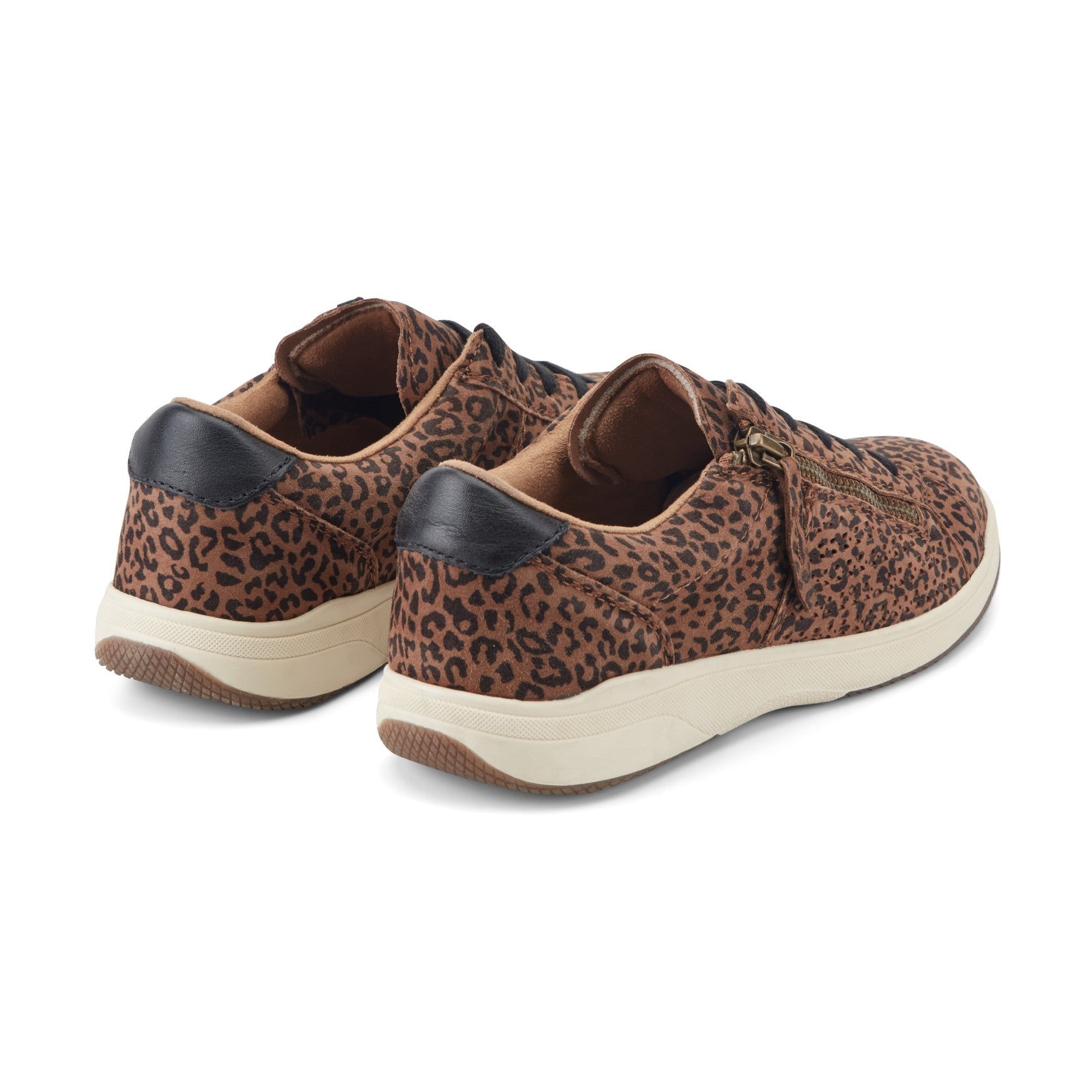 Earth Netta Cushioned Lace-up Women's Sneaker - Leopard Suede - 4