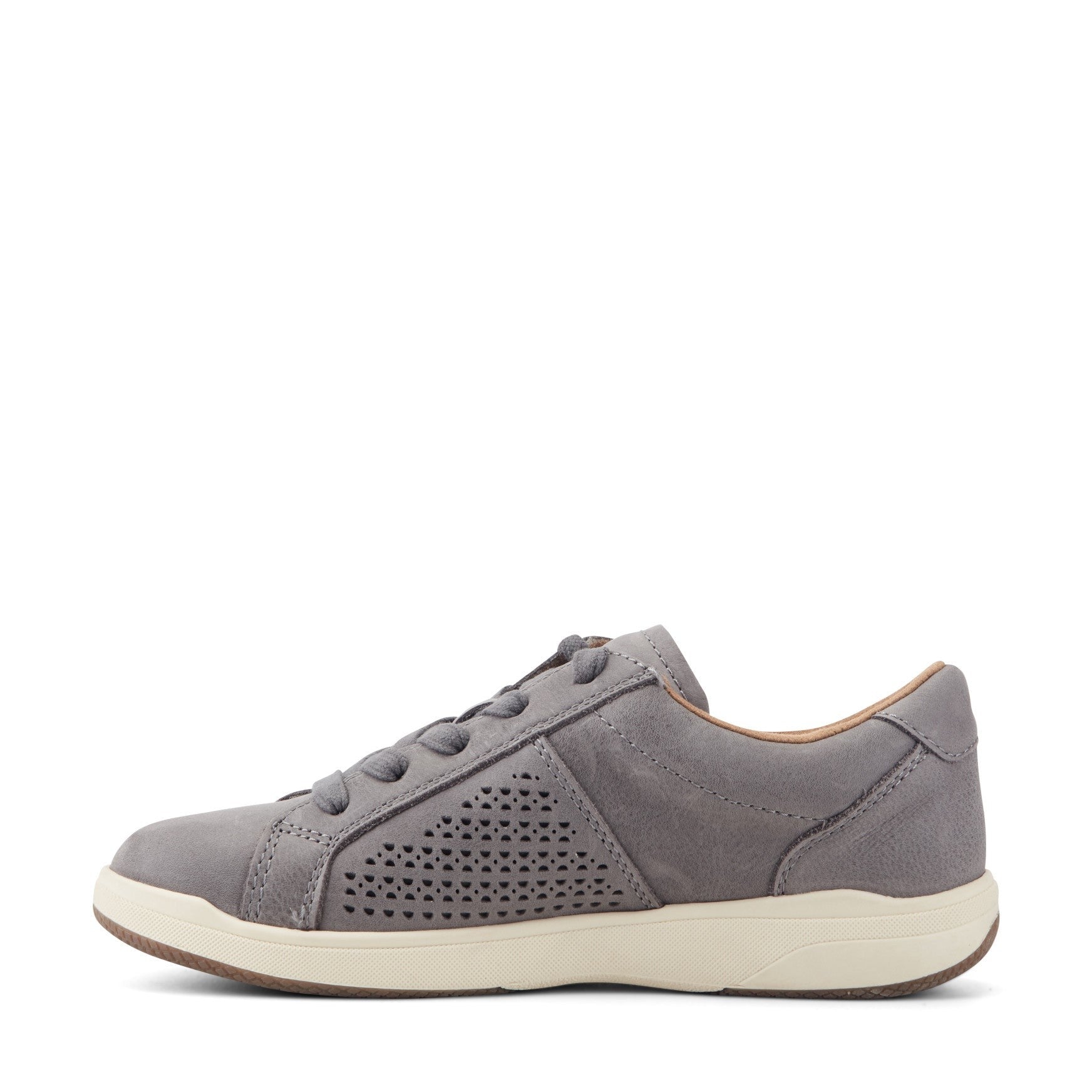 Earth Netta Cushioned Lace-up Women's Sneaker - Medium Grey Leather - 5