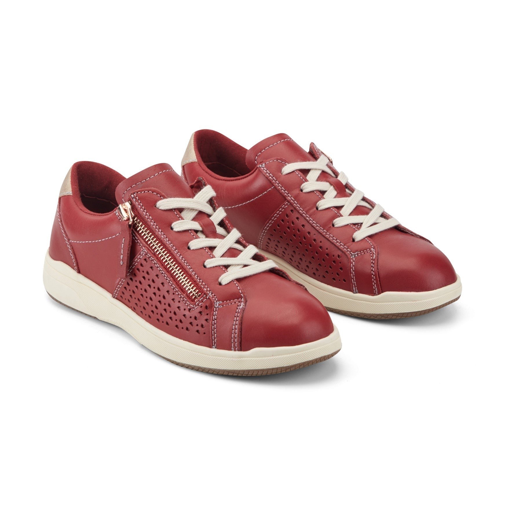 Earth Netta Cushioned Lace-up Women's Sneaker - Medium Red - 2