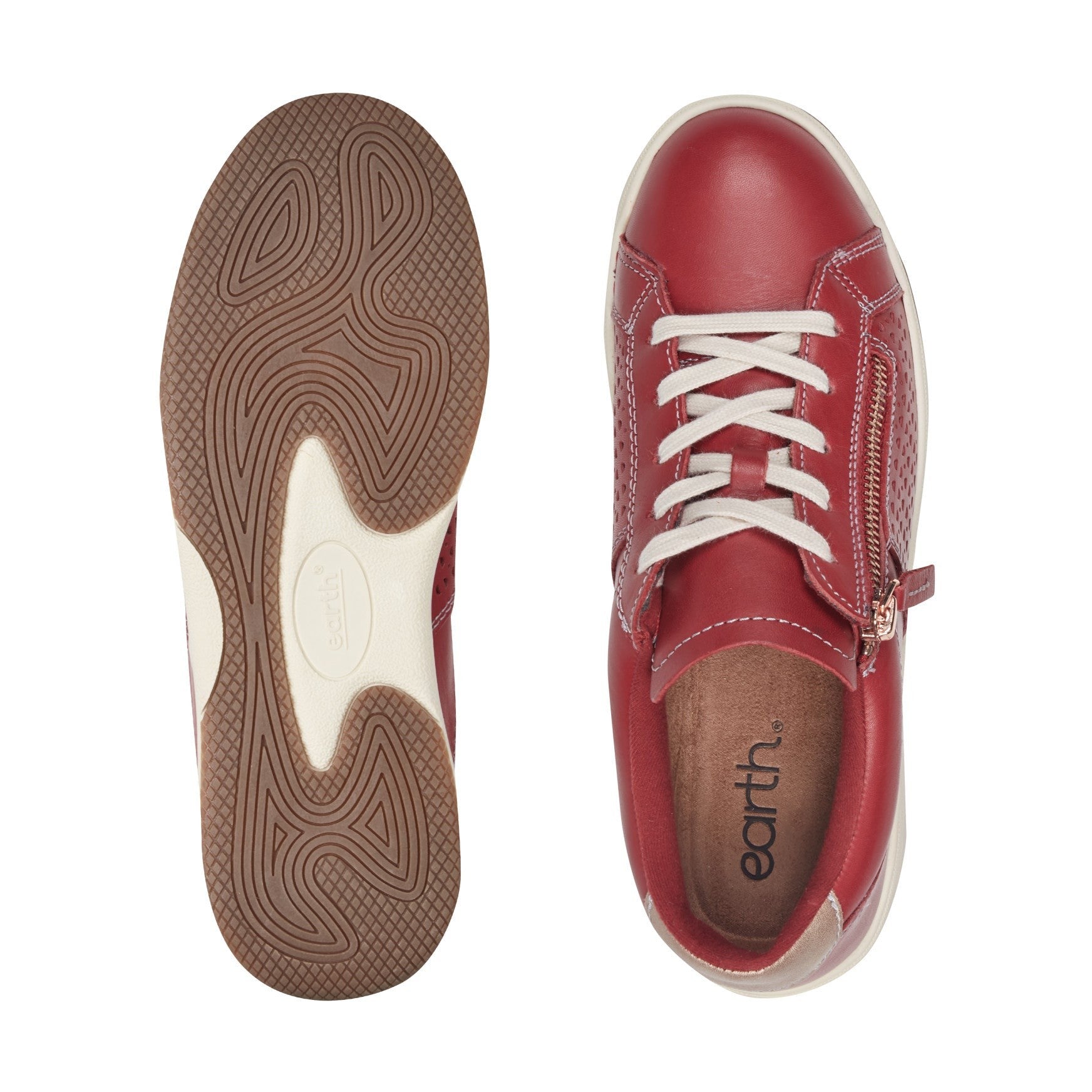Earth Netta Cushioned Lace-up Women's Sneaker - Medium Red - 6