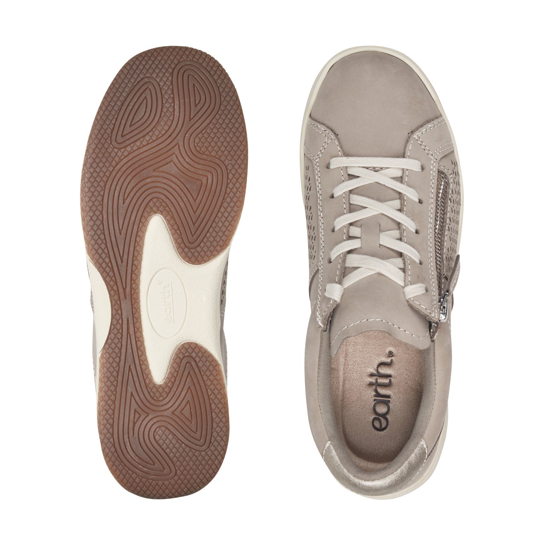 Earth Netta Cushioned Lace-up Women's Sneaker - Silver - 6