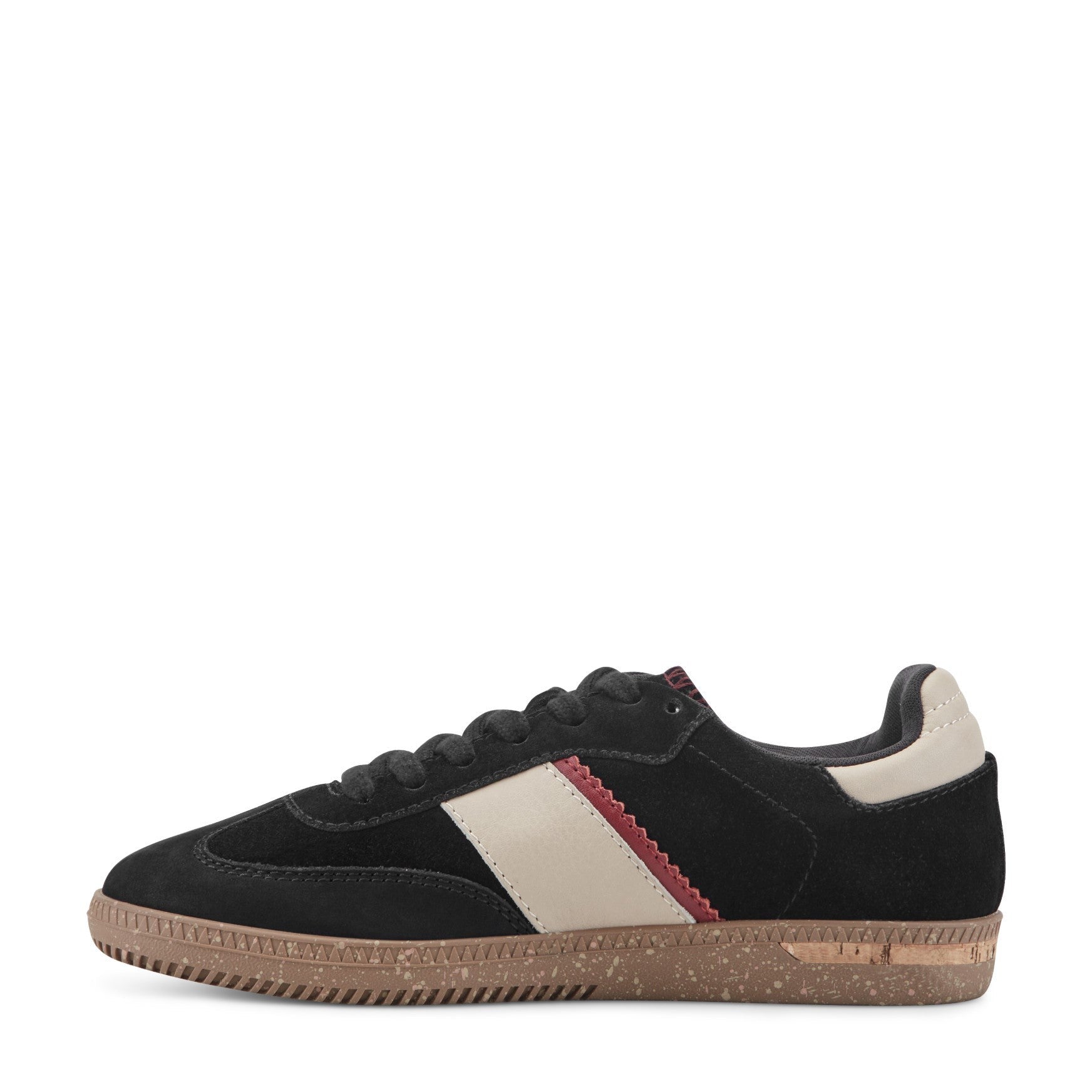 Earth Penny Lace-Up Casual Cushioned Arch-Support Women's Sneaker - Black Suede - 5
