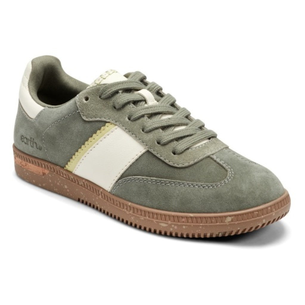 Earth Penny Lace-Up Casual Cushioned Arch-Support Women's Sneaker - Dark Green - 1