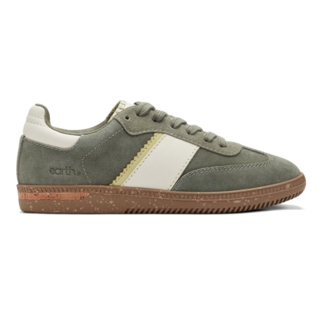 Earth Penny Lace-Up Casual Cushioned Arch-Support Women's Sneaker - Dark Green - 2