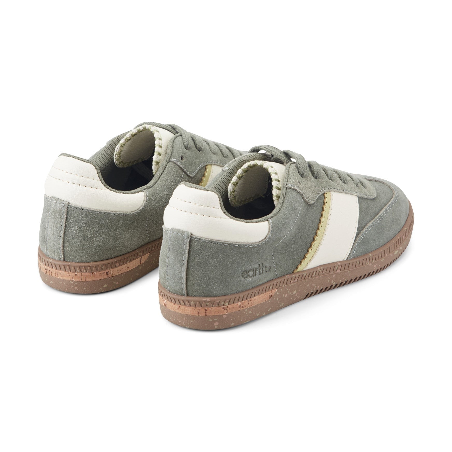 Earth Penny Lace-Up Casual Cushioned Arch-Support Women's Sneaker - Green Suede - 4