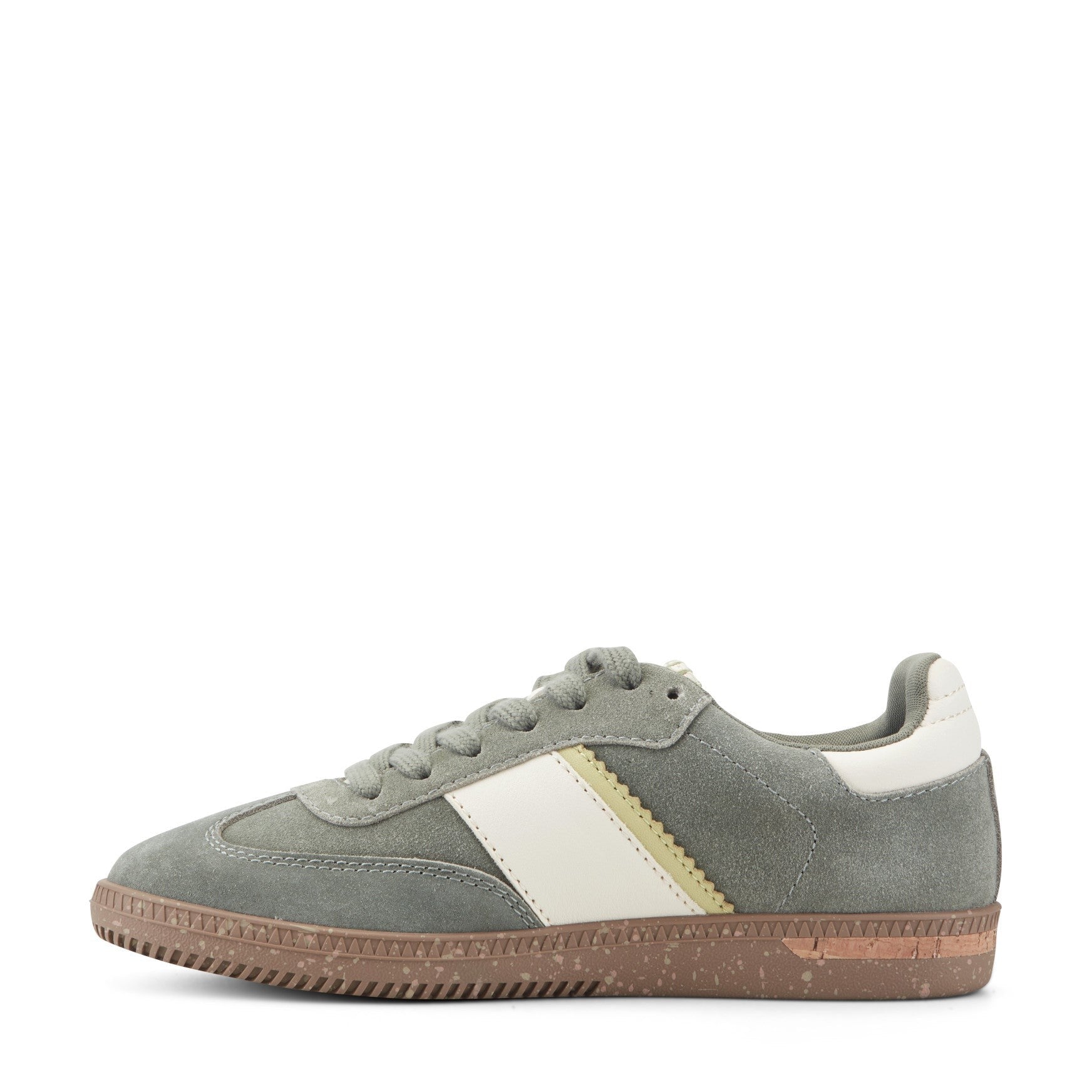 Earth Penny Lace-Up Casual Cushioned Arch-Support Women's Sneaker - Green Suede - 5