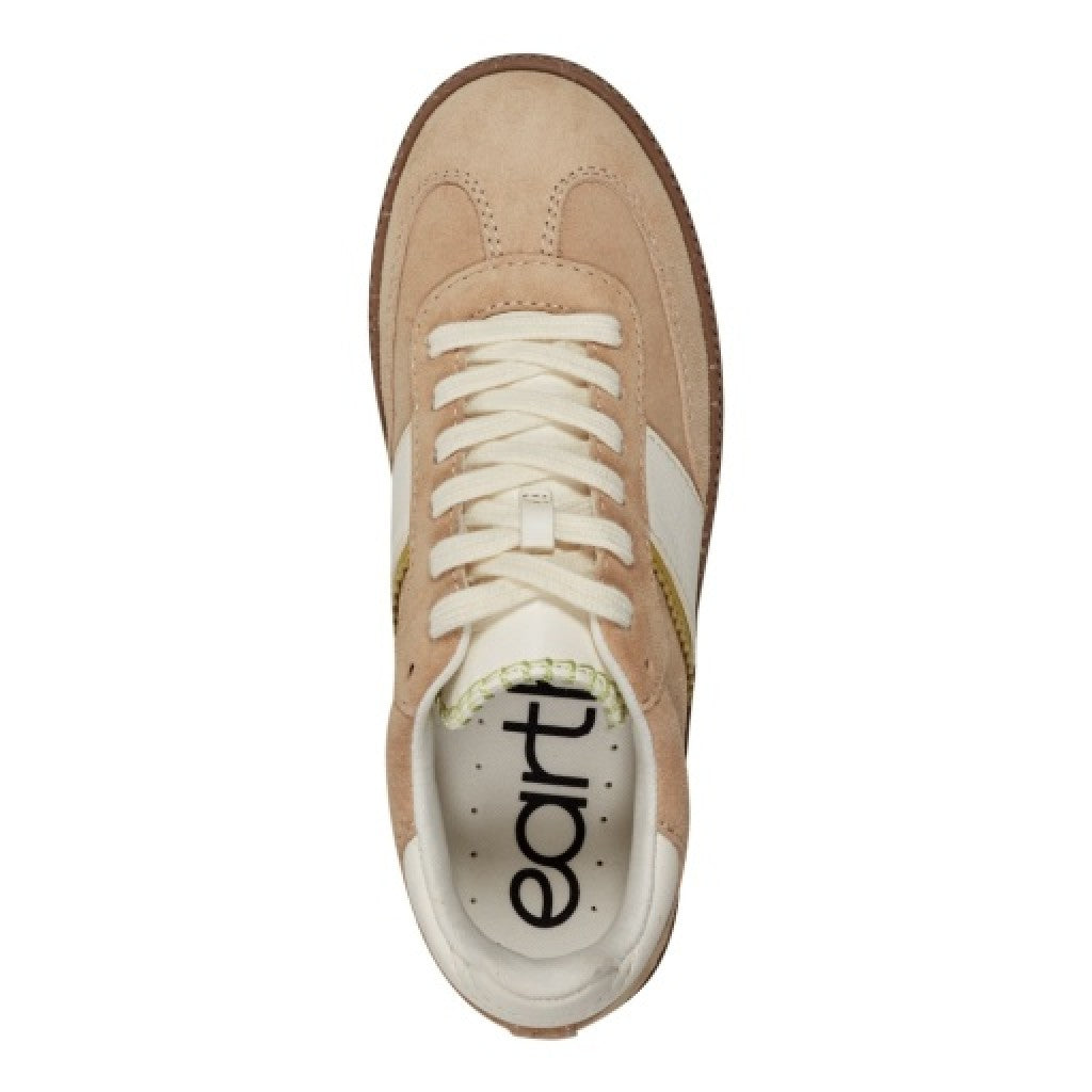 Earth Penny Lace-Up Casual Cushioned Arch-Support Women's Sneaker - Light Brown - 6