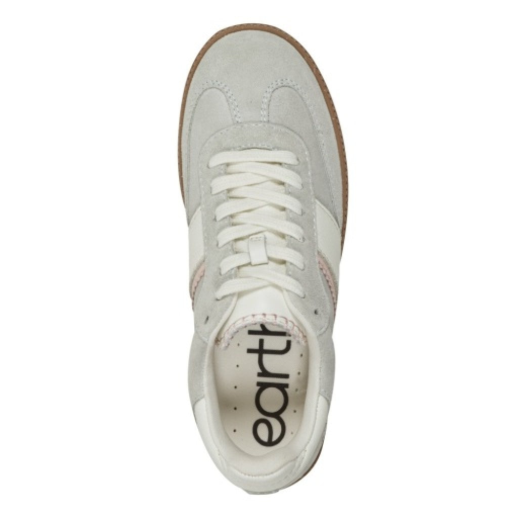 Earth Penny Lace-Up Casual Cushioned Arch-Support Women's Sneaker - Light Gray - 6