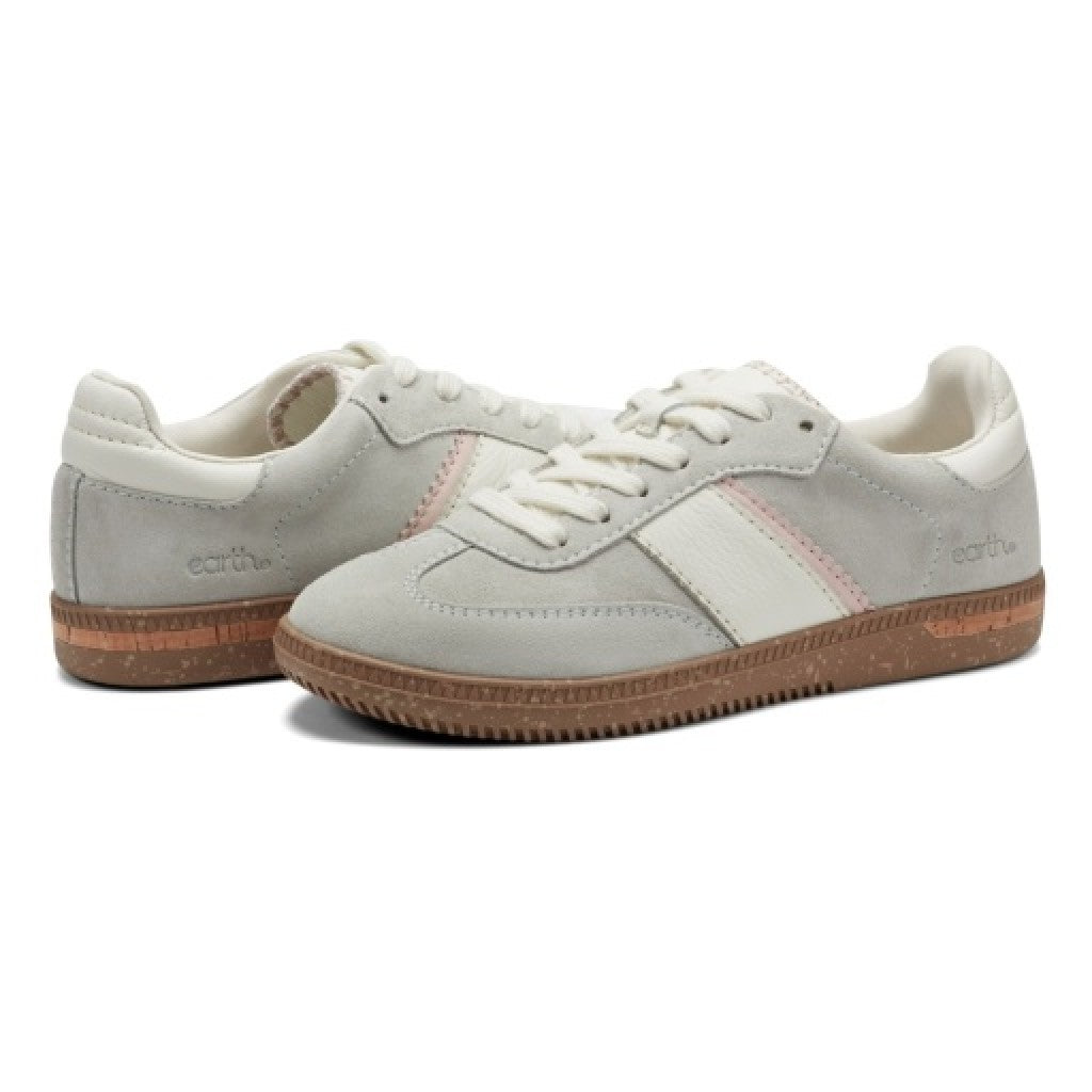 Earth Penny Lace-Up Casual Cushioned Arch-Support Women's Sneaker - Light Gray - 7