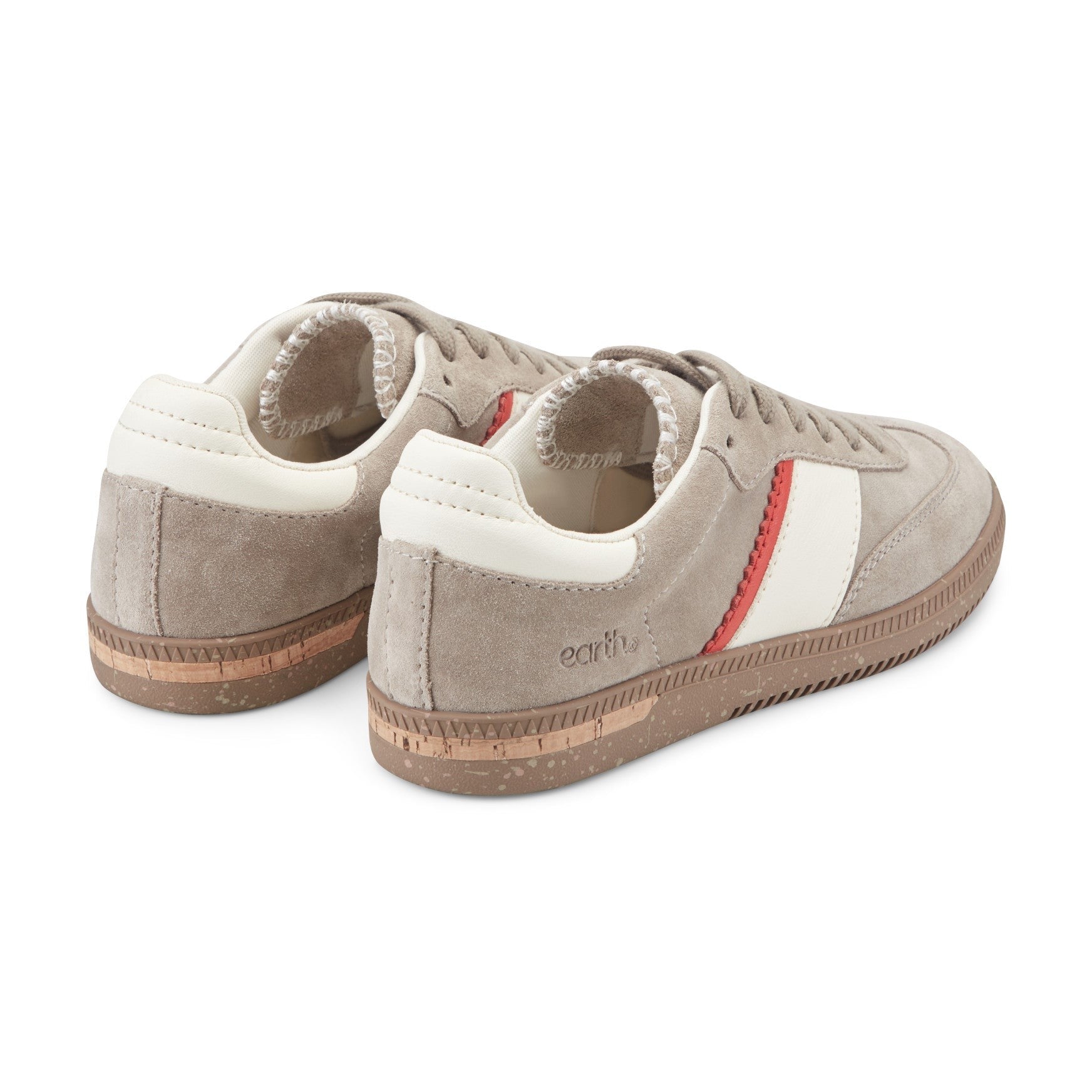 Earth Penny Lace-Up Casual Cushioned Arch-Support Women's Sneaker - Taupe Suede - 4