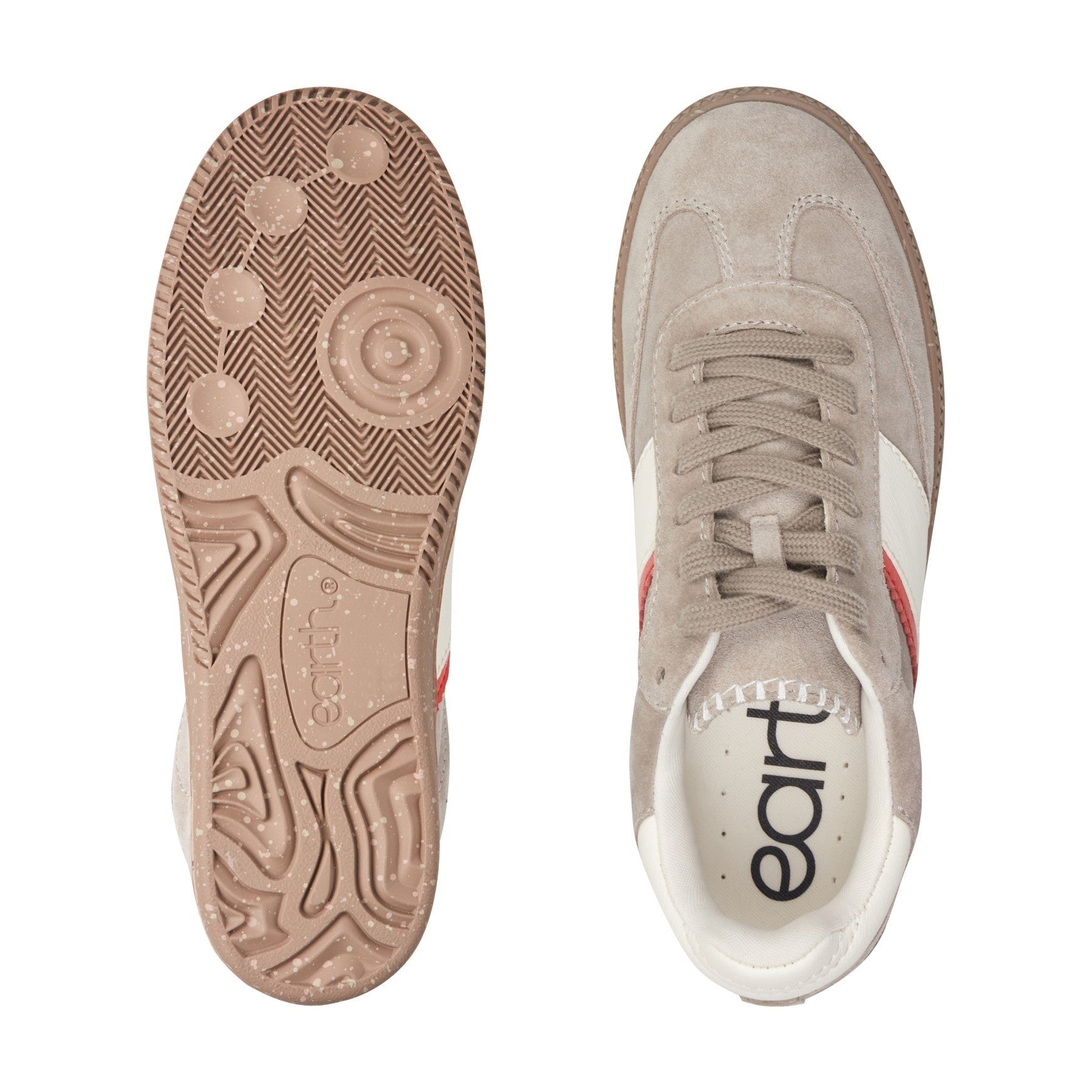 Earth Penny Lace-Up Casual Cushioned Arch-Support Women's Sneaker - Taupe Suede - 6