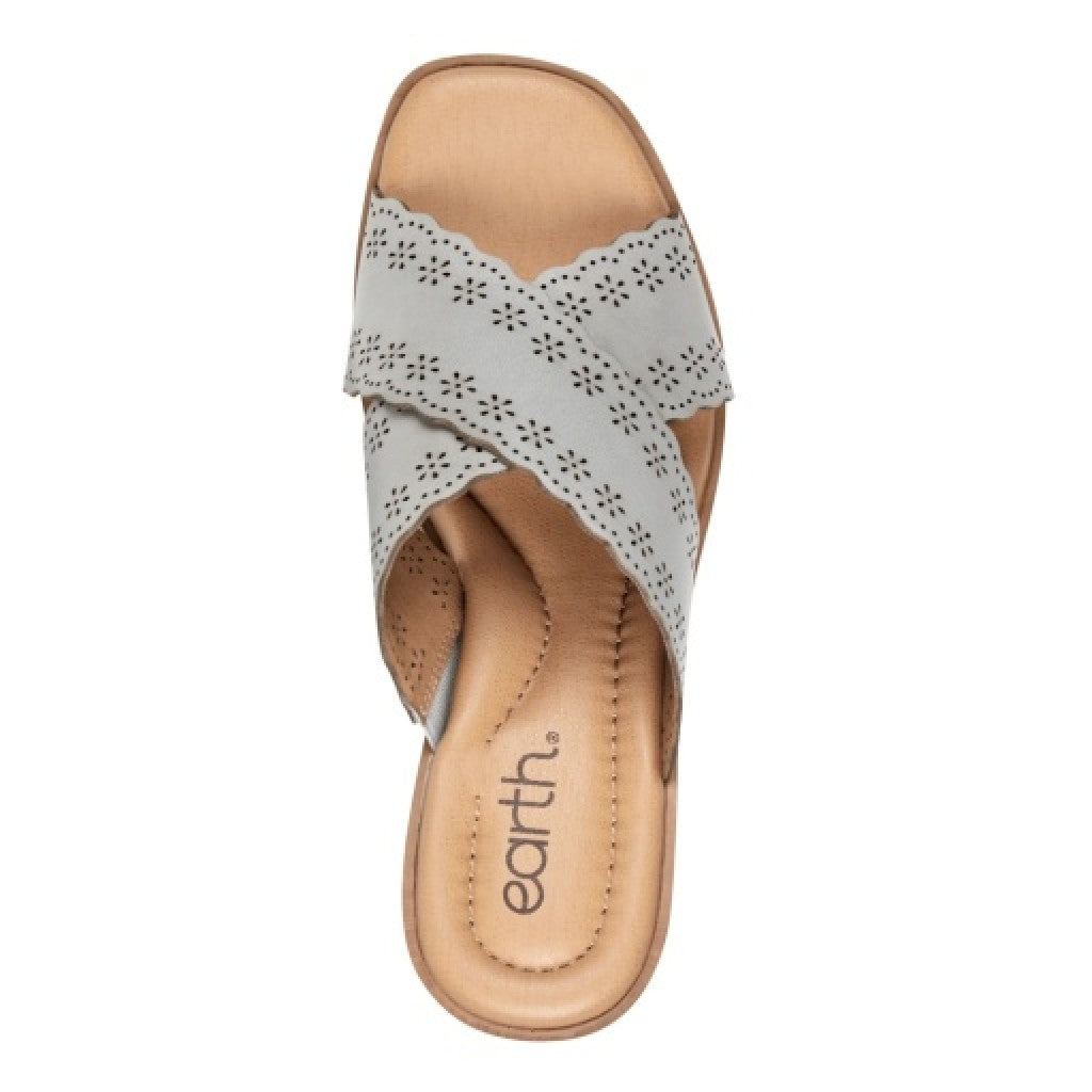 Earth Qamra Cushioned Platform Slip-On Women's Dress Sandal - Light Blue - 6