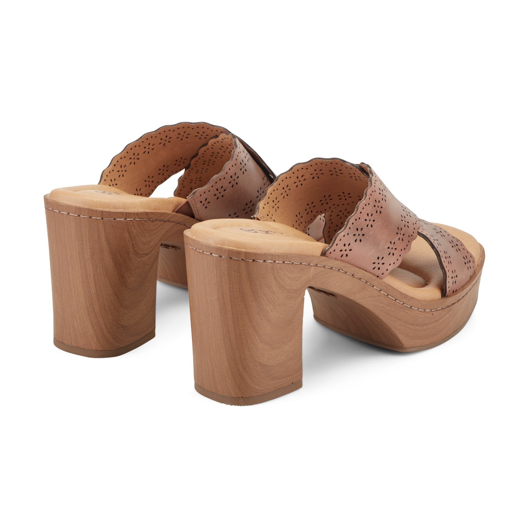 Earth Qamra Cushioned Platform Slip-On Women's Dress Sandal - Medium Natural Leather - 3