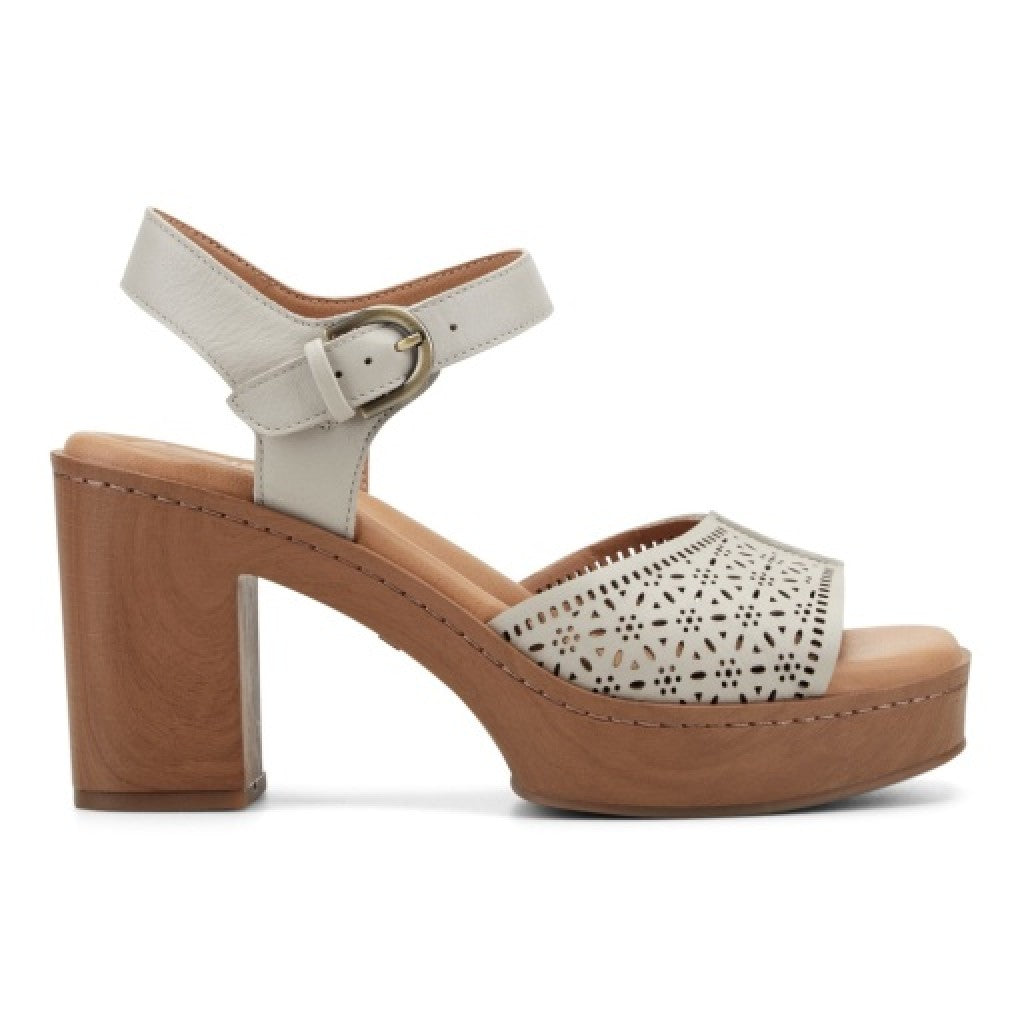 Earth Quinty Cushioned Arch Support Heeled Dress Sandal Women's Heeled Dress Sandal - Ivory - 2