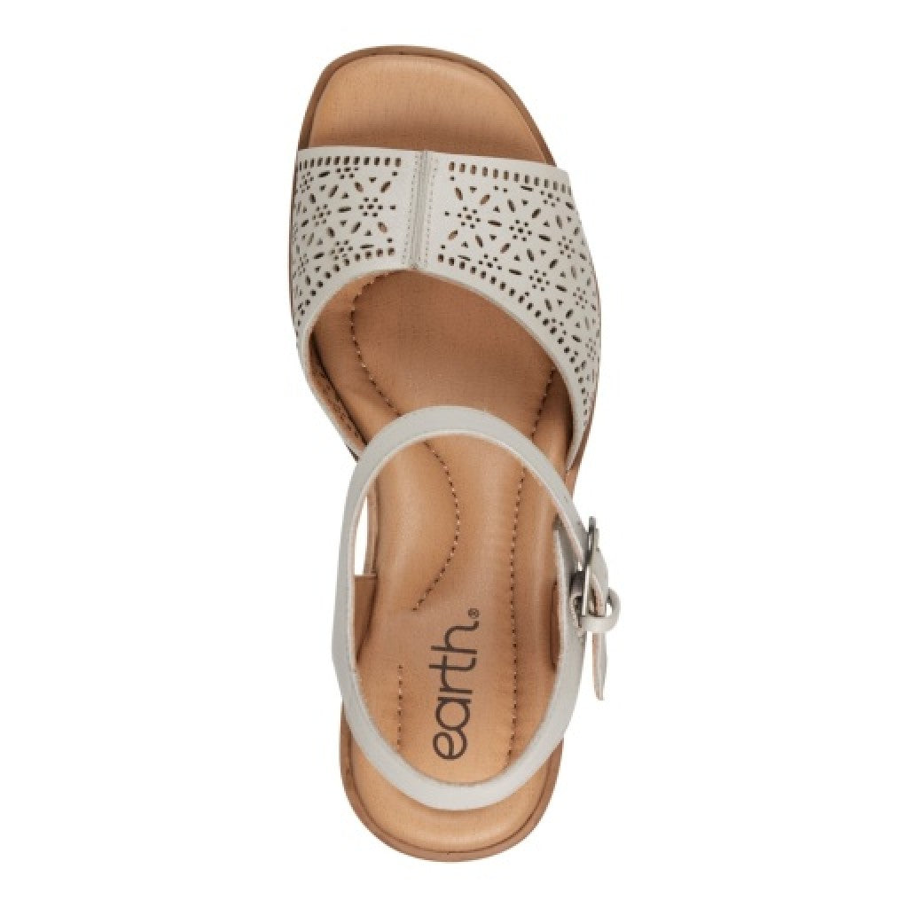 Earth Quinty Cushioned Arch Support Heeled Dress Sandal Women's Heeled Dress Sandal - Ivory - 6