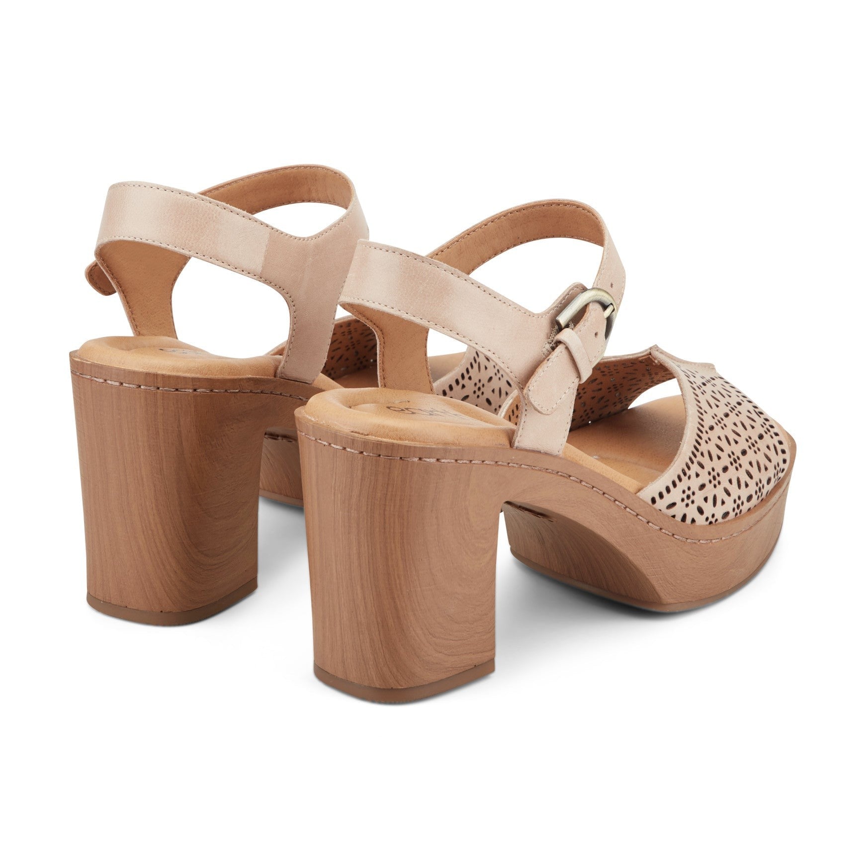 Earth Quinty Cushioned Arch Support Heeled Dress Sandal Women's Heeled Dress Sandal - Light Natural Leather - 3