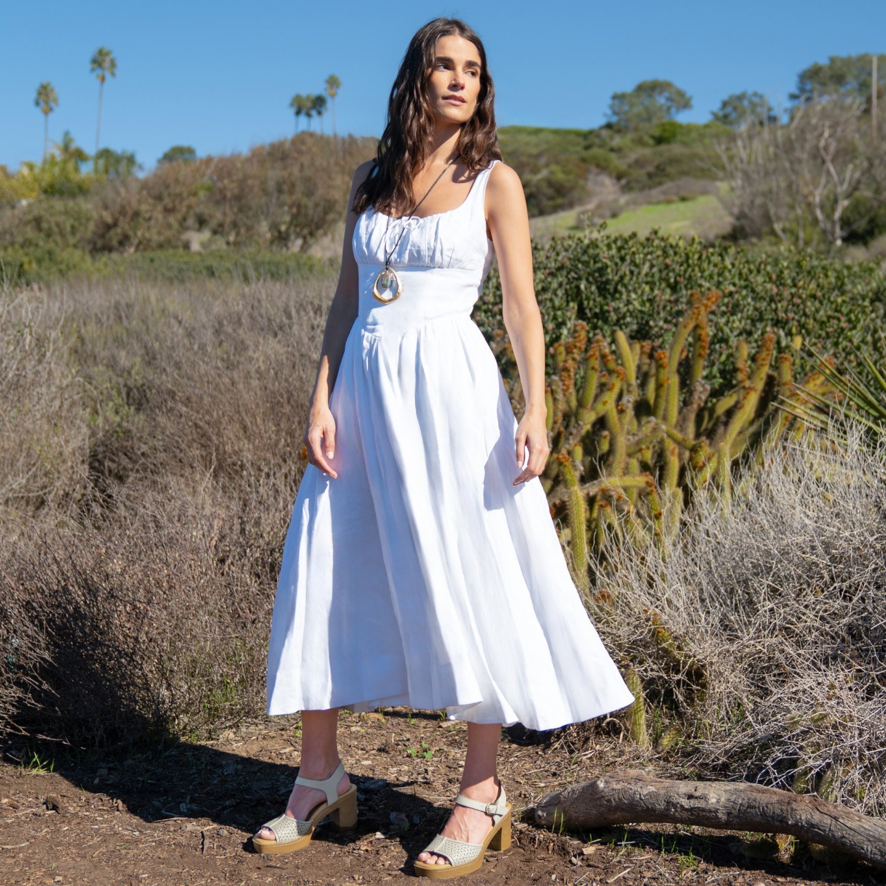 Earth Quinty Cushioned Arch Support Heeled Dress Sandal Women's Heeled Dress Sandal - Light Natural Leather - 6