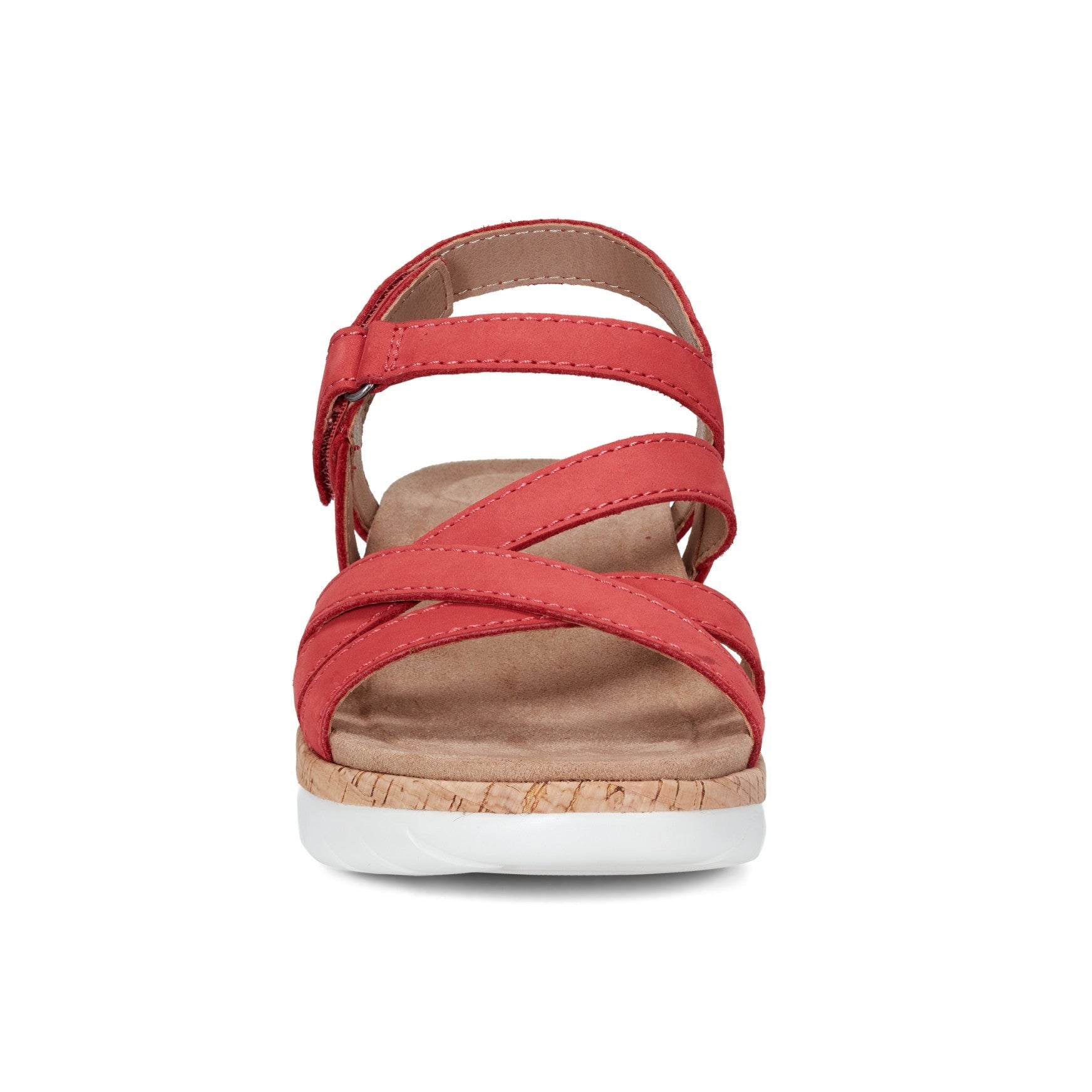 Earth Rosie Cushioned Arch-Support Strappy Flat - Women's Casual Sandal - Medium Red - 3