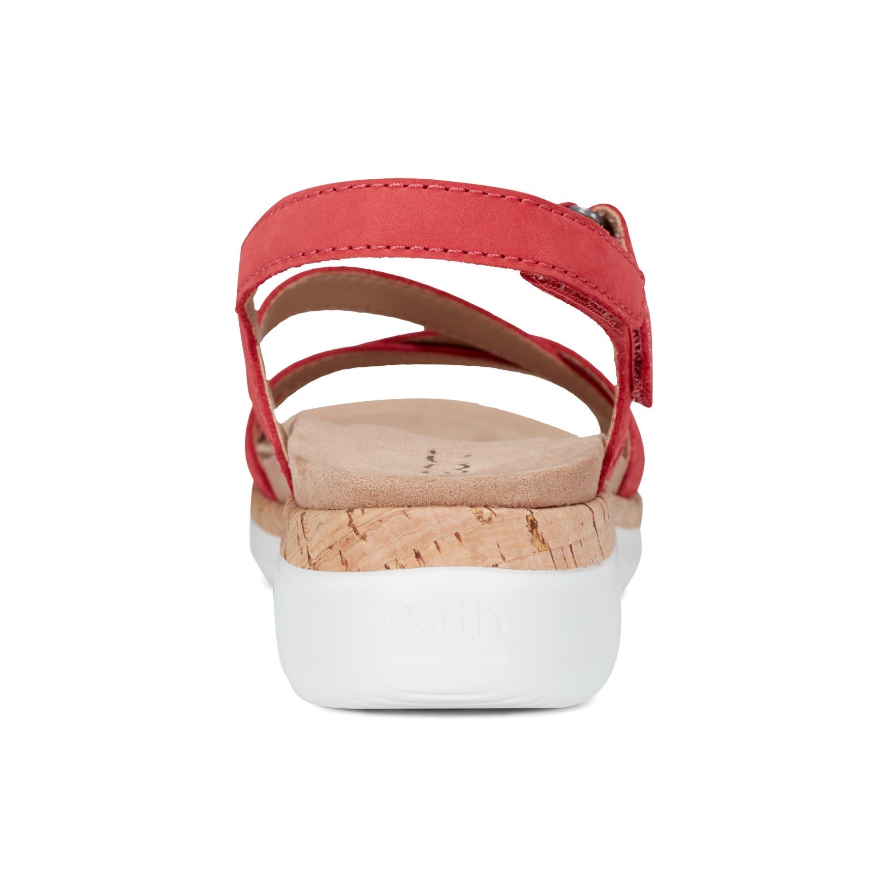 Earth Rosie Cushioned Arch-Support Strappy Flat - Women's Casual Sandal - Medium Red - 4