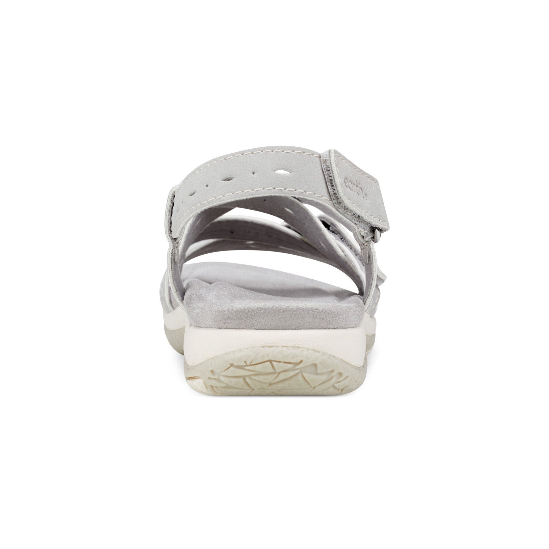 Earth Samsin Round Toe Strappy Casual Flat Sandal - Cushioned Arch Support Women's Casual Flat Sandal - Light Gray - 4