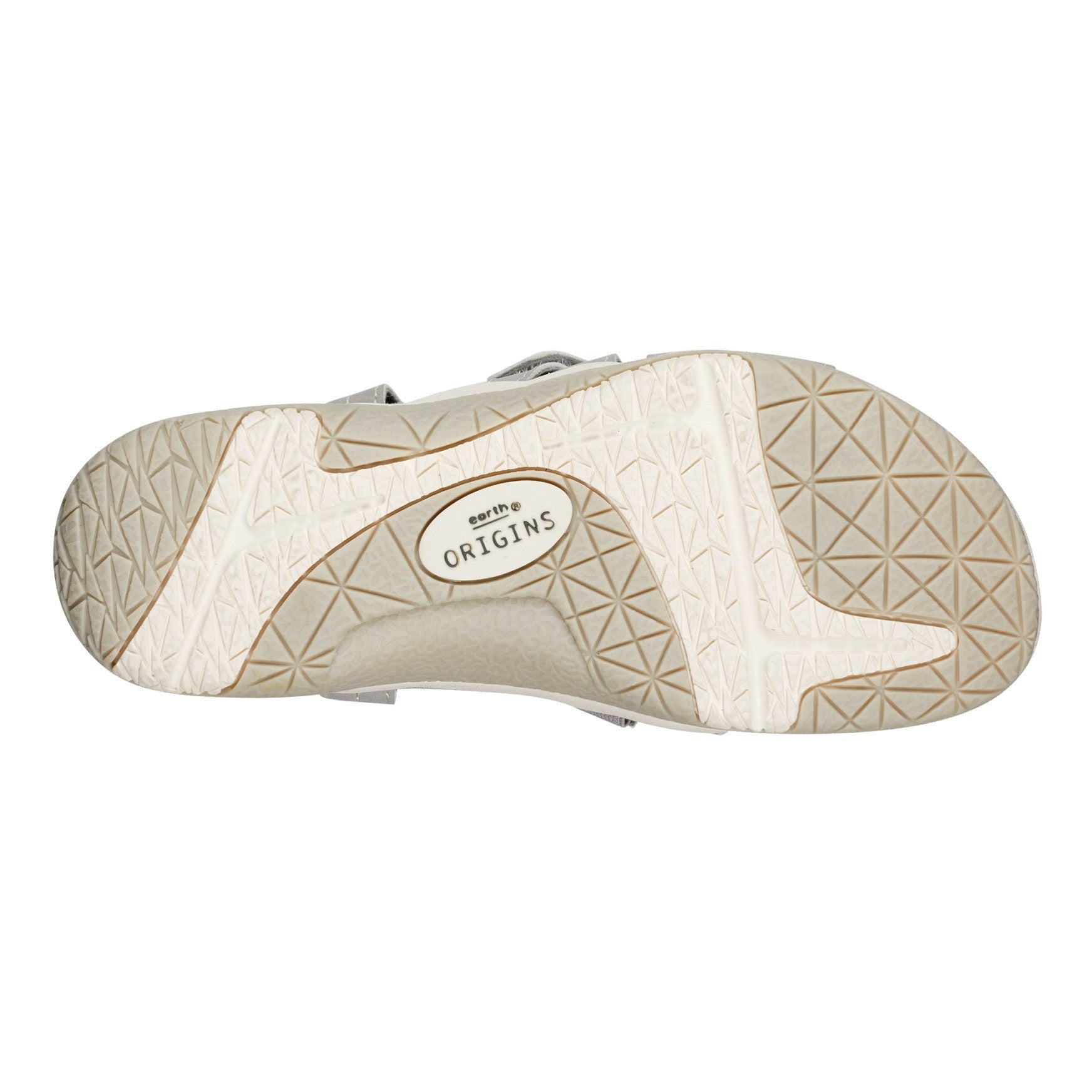 Earth Samsin Round Toe Strappy Casual Flat Sandal - Cushioned Arch Support Women's Casual Flat Sandal - Light Gray - 6