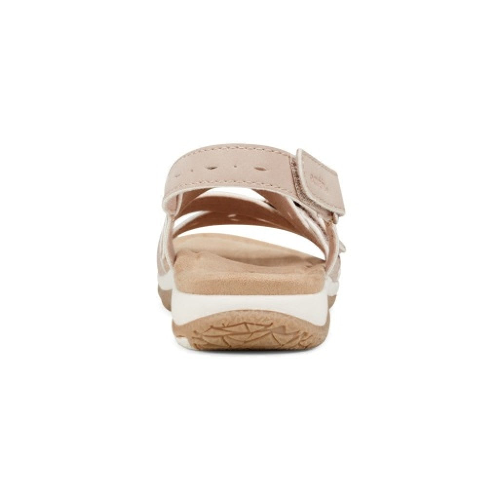 Earth Samsin Round Toe Strappy Casual Flat Sandal - Cushioned Arch Support Women's Casual Flat Sandal - Light Pink - 4