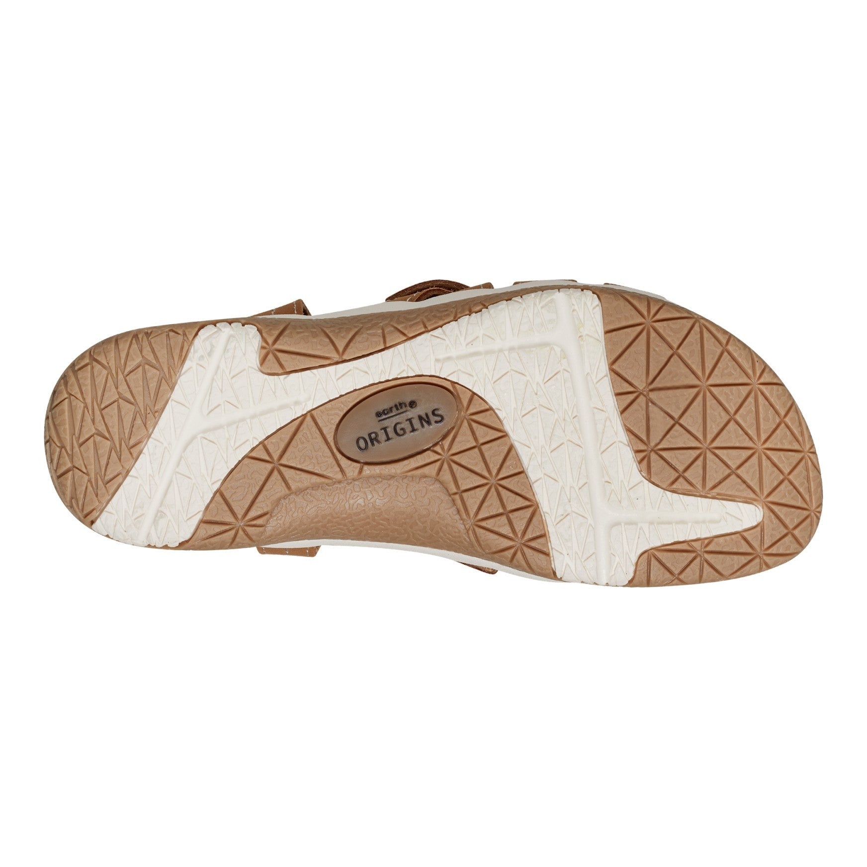 Earth Samsin Round Toe Strappy Casual Flat Sandal - Cushioned Arch Support Women's Casual Flat Sandal - Medium Natural - 6