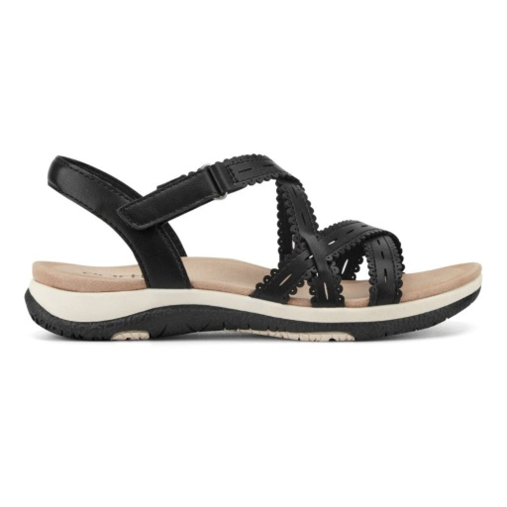 Earth Sanetra Strappy Sandal Cushioned Arch Support Women's Sandal - Black - 2