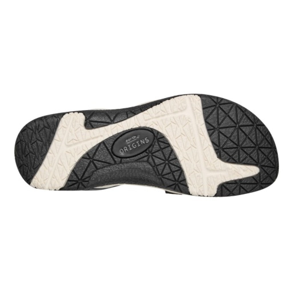 Earth Sanetra Strappy Sandal Cushioned Arch Support Women's Sandal - Black - 5