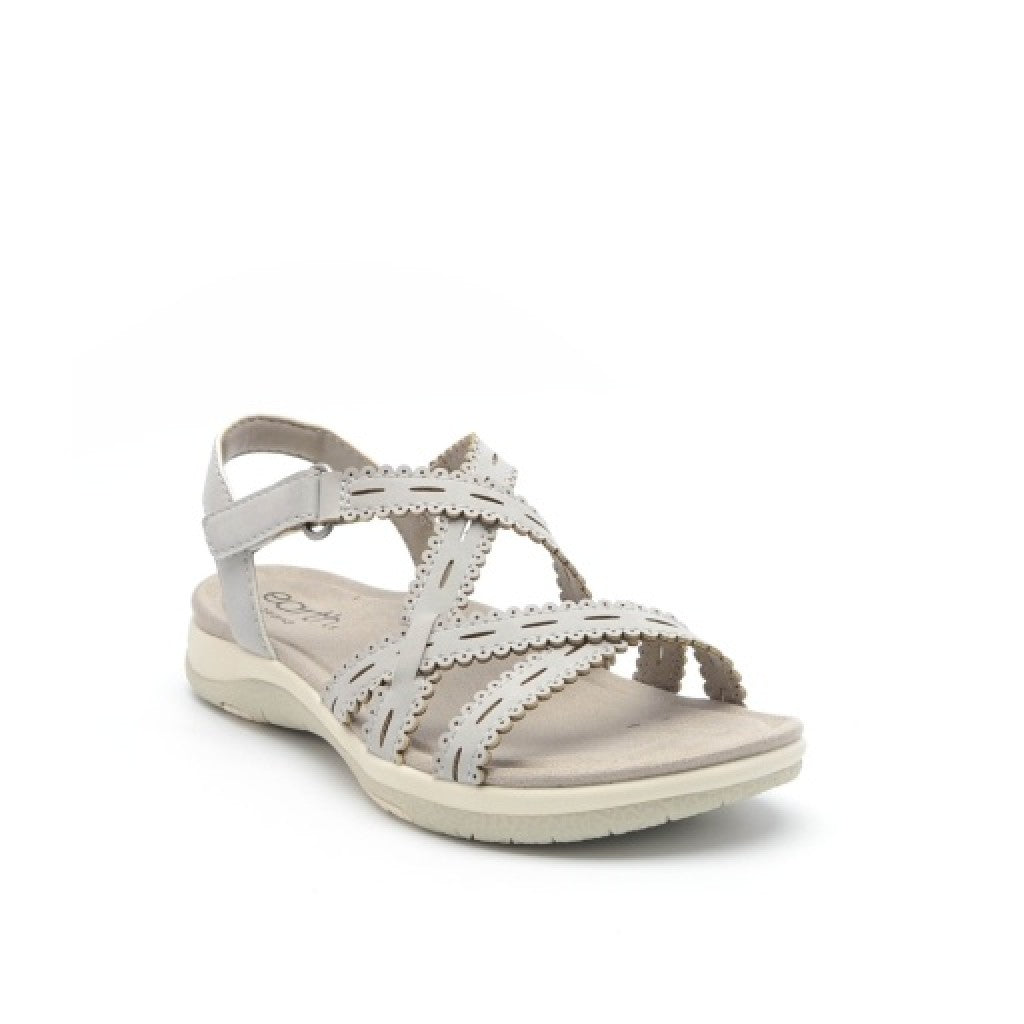 Earth Sanetra Strappy Sandal Cushioned Arch Support Women's Sandal - Light Gray - 8