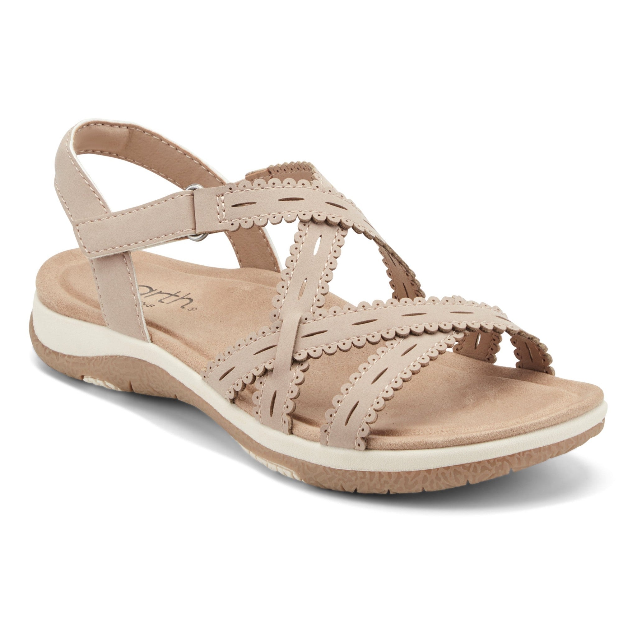 Earth Sanetra Strappy Sandal Cushioned Arch Support Women's Sandal - Light Pink - 2