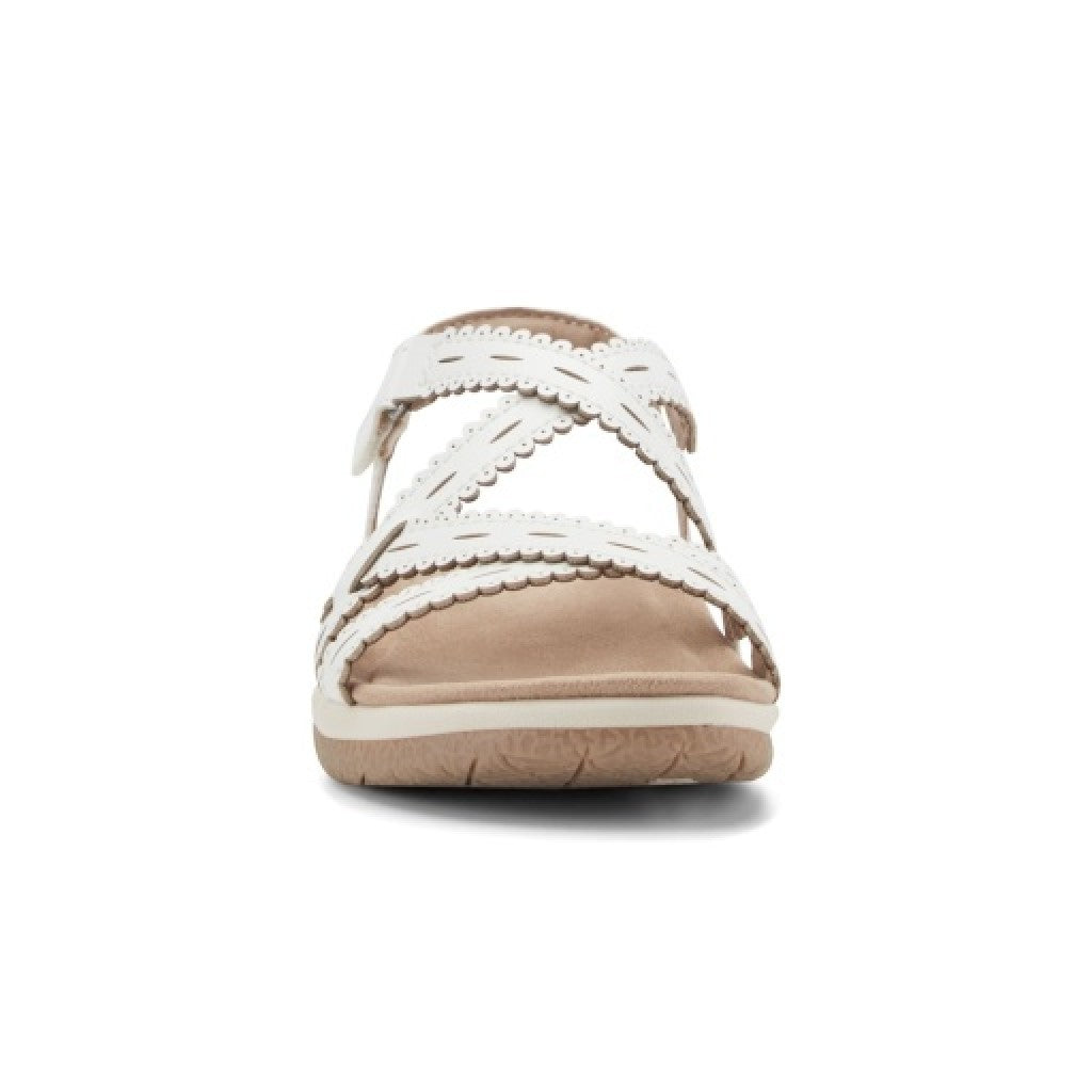 Earth Sanetra Strappy Sandal Cushioned Arch Support Women's Sandal - White - 3