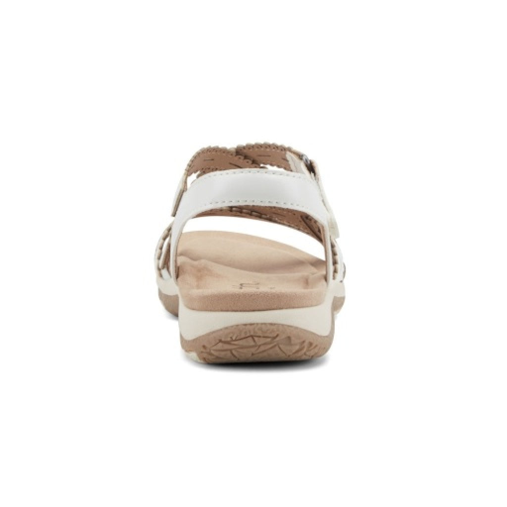 Earth Sanetra Strappy Sandal Cushioned Arch Support Women's Sandal - White - 4