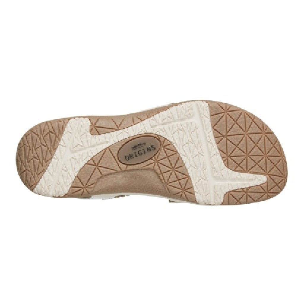 Earth Sanetra Strappy Sandal Cushioned Arch Support Women's Sandal - White - 5