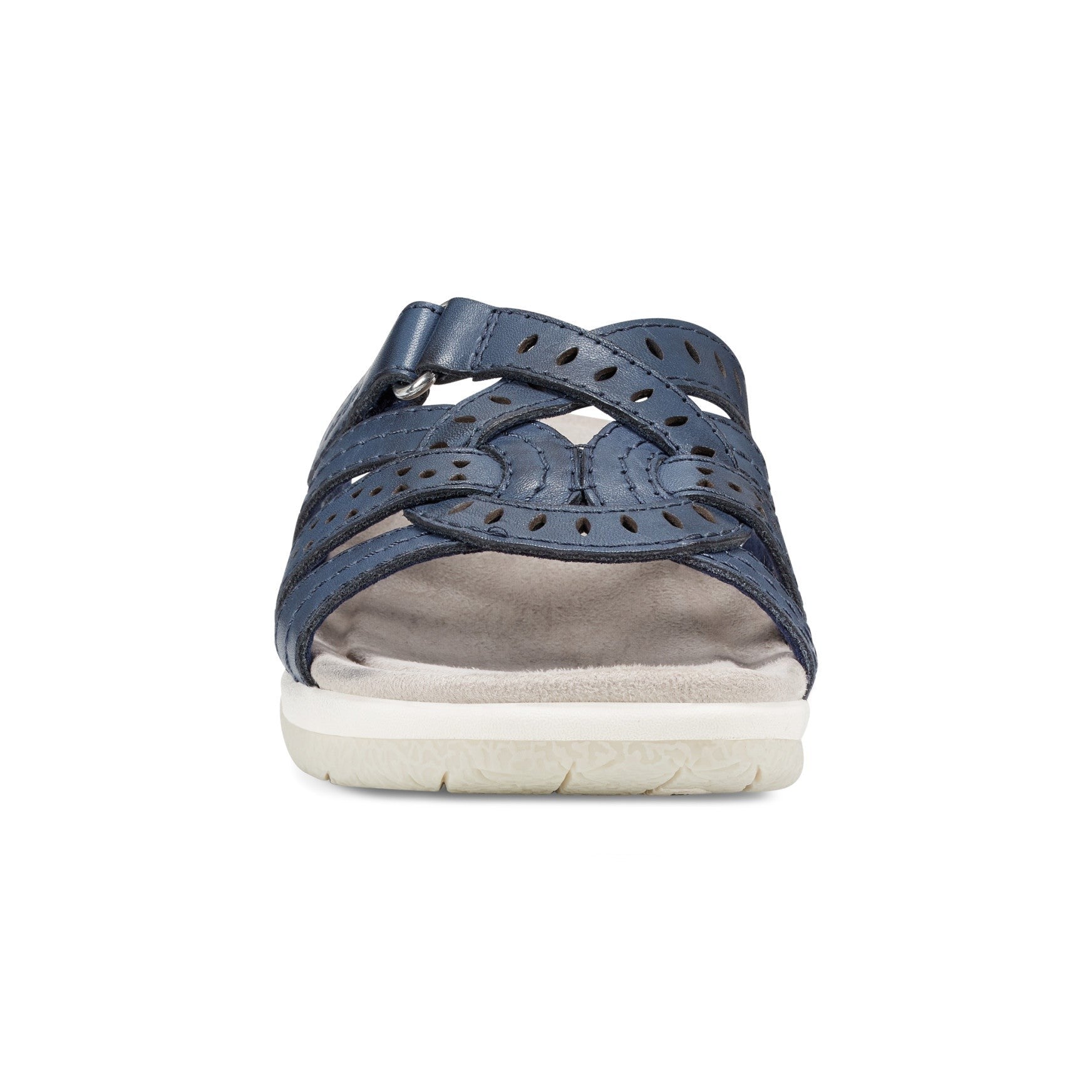Earth Sassoni Strappy Cushioned Arch-Support Slip-On Women's Flat Sandal - Dark Blue - 3