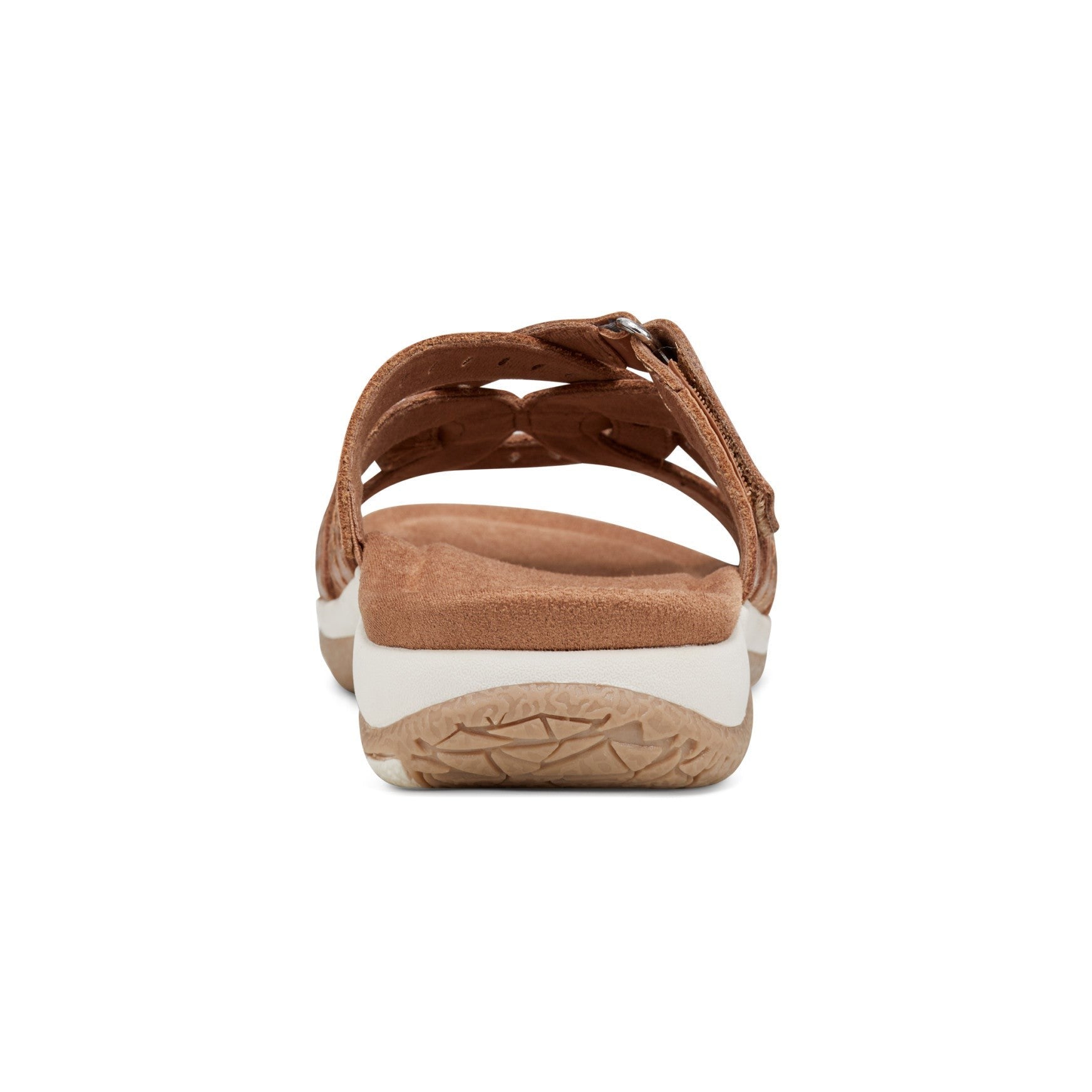 Earth Sassoni Strappy Cushioned Arch-Support Slip-On Women's Flat Sandal - Medium Natural - 4