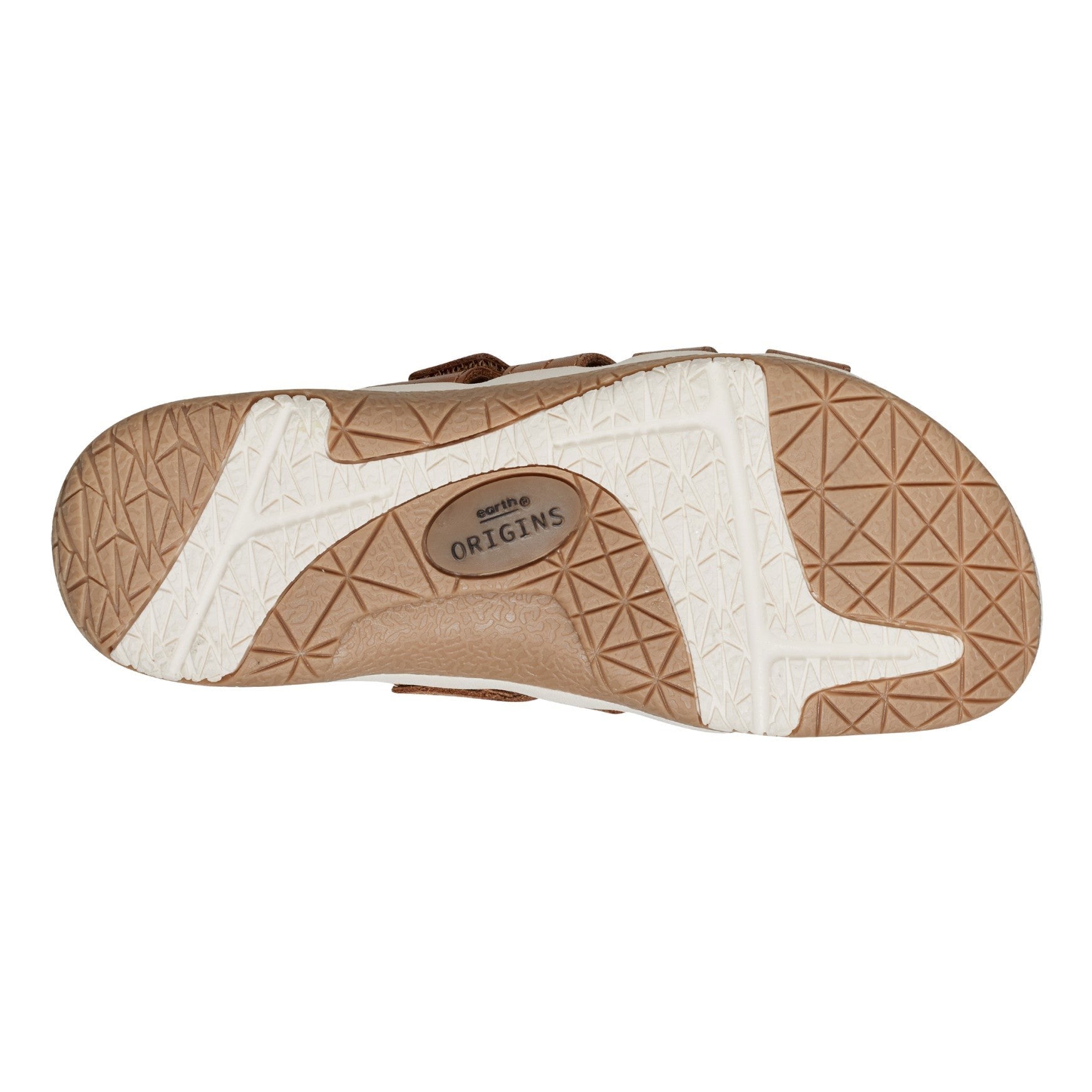 Earth Sassoni Strappy Cushioned Arch-Support Slip-On Women's Flat Sandal - Medium Natural - 6