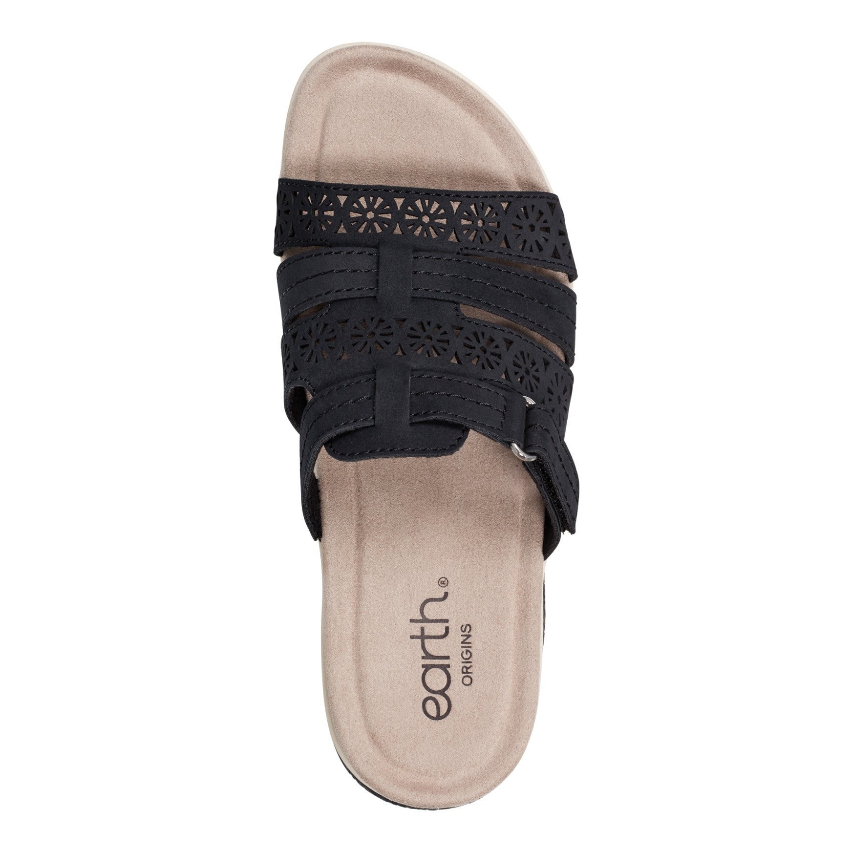 Earth Sinci Cushioned Slip-On Comfort Women's Casual Sandal - Black - 5