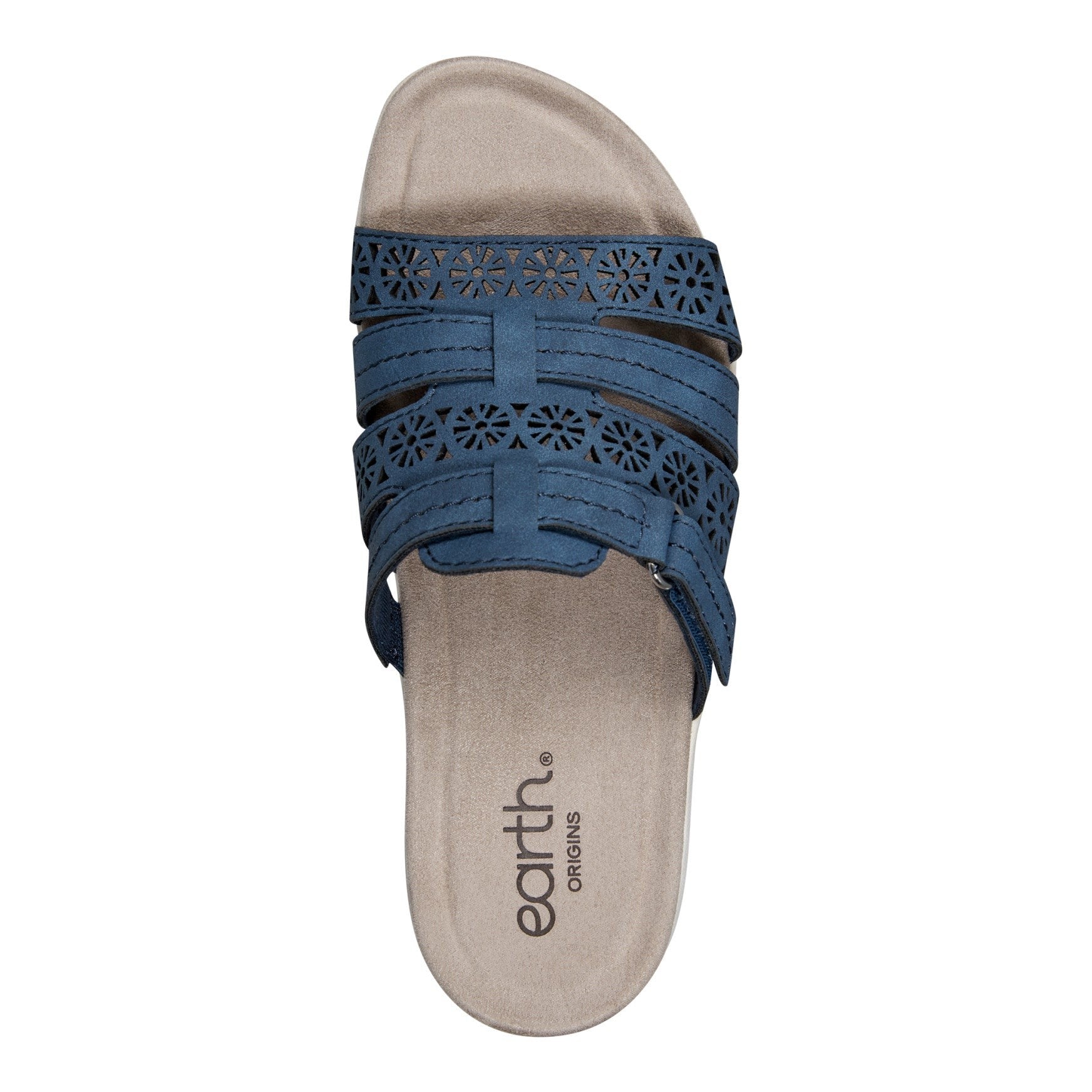 Earth Sinci Cushioned Slip-On Comfort Women's Casual Sandal - Dark Blue - 5