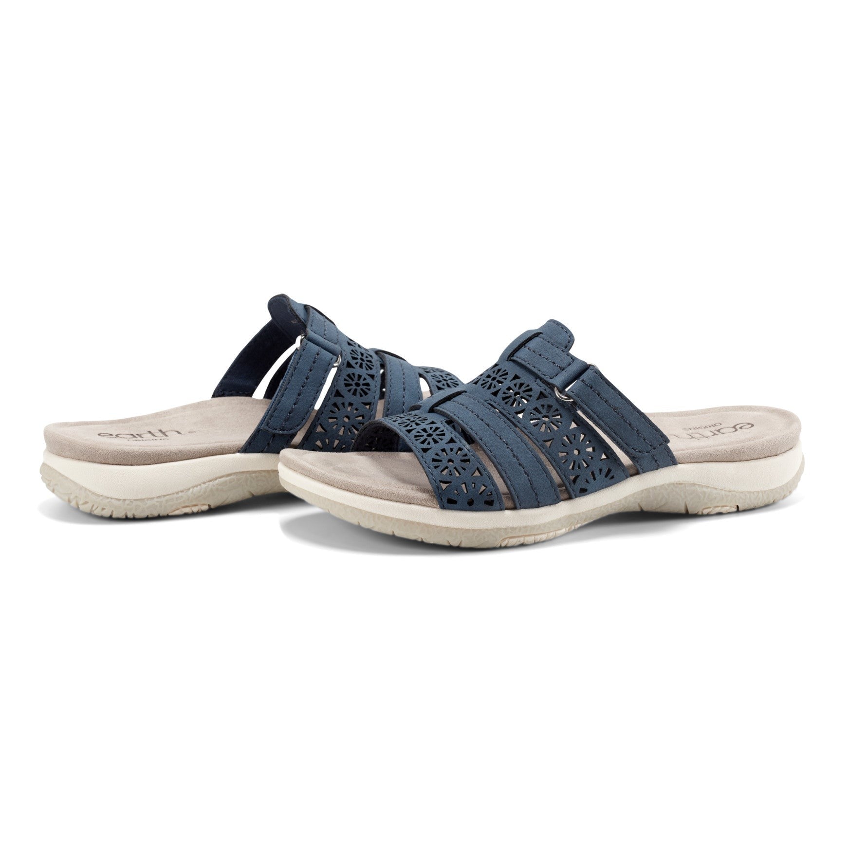 Earth Sinci Cushioned Slip-On Comfort Women's Casual Sandal - Dark Blue - 7