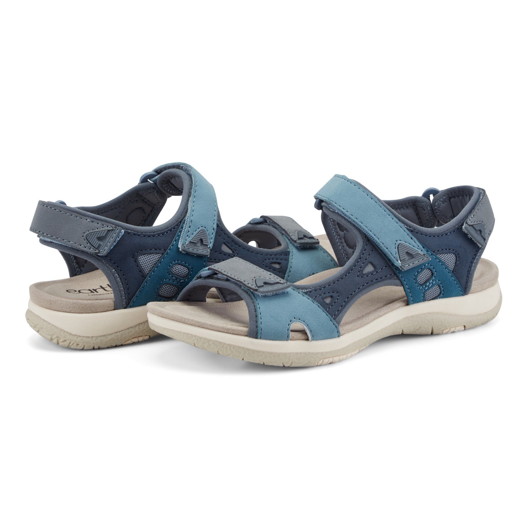 Earth Skylar Cushioned Arch-Support Adjustable Women's Sandal - Blue Multi - 8